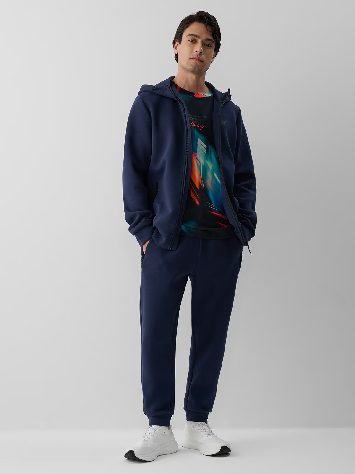 4F Tricou regular cu imprimeu pentru bărbați - L