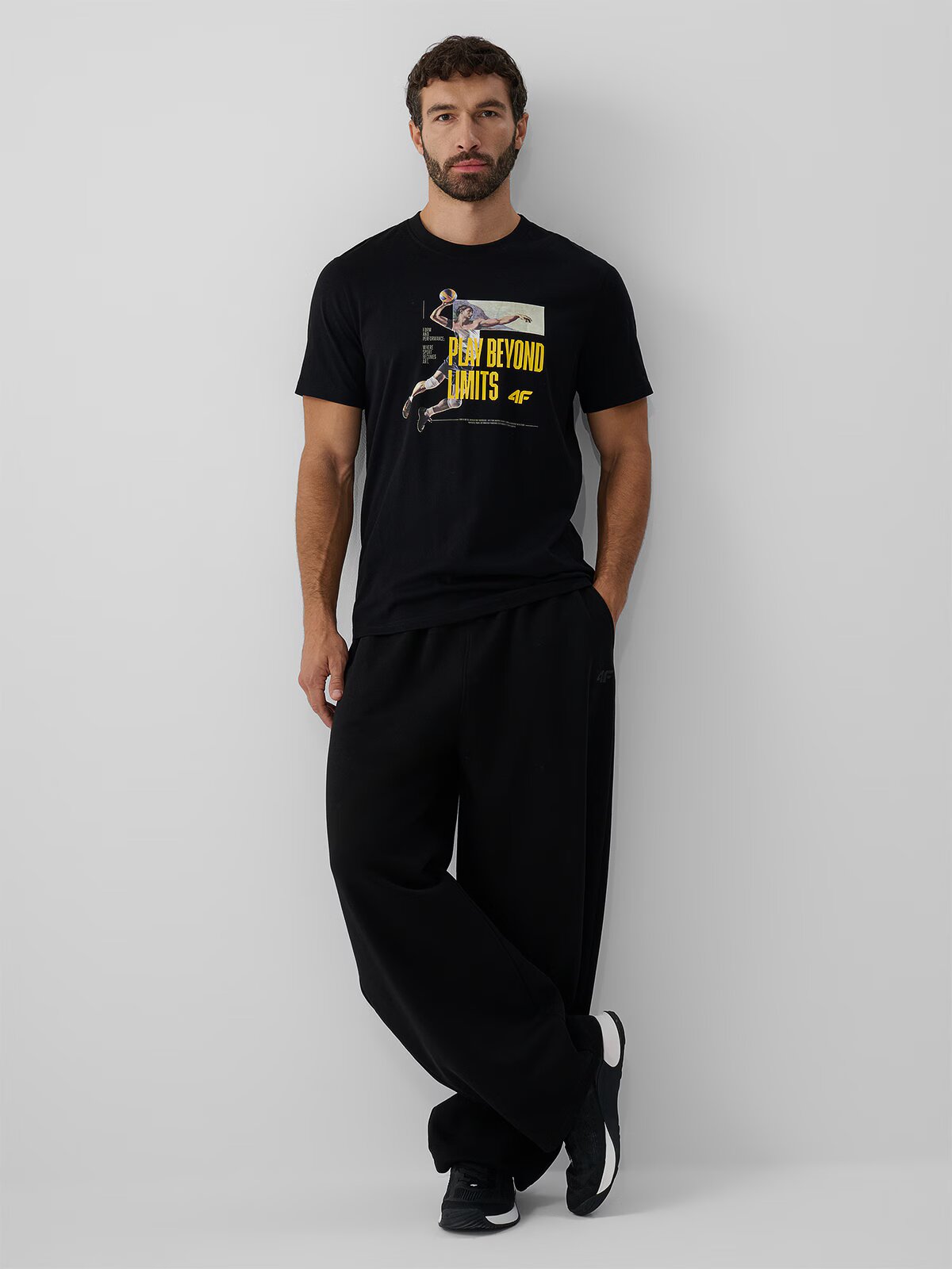 4F Tricou regular cu imprimeu pentru bărbați - XL