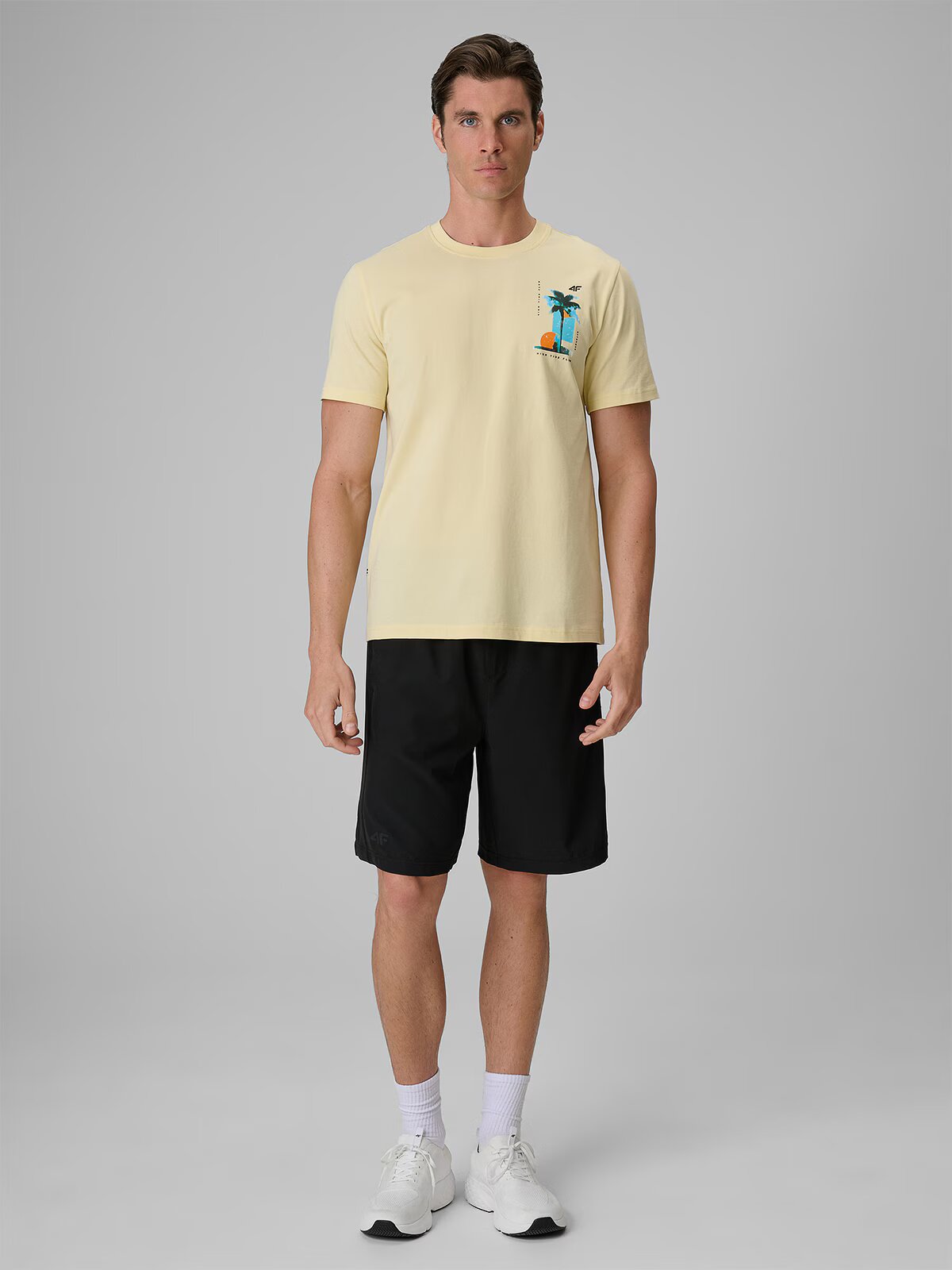 4F Tricou regular cu imprimeu pentru bărbați - S