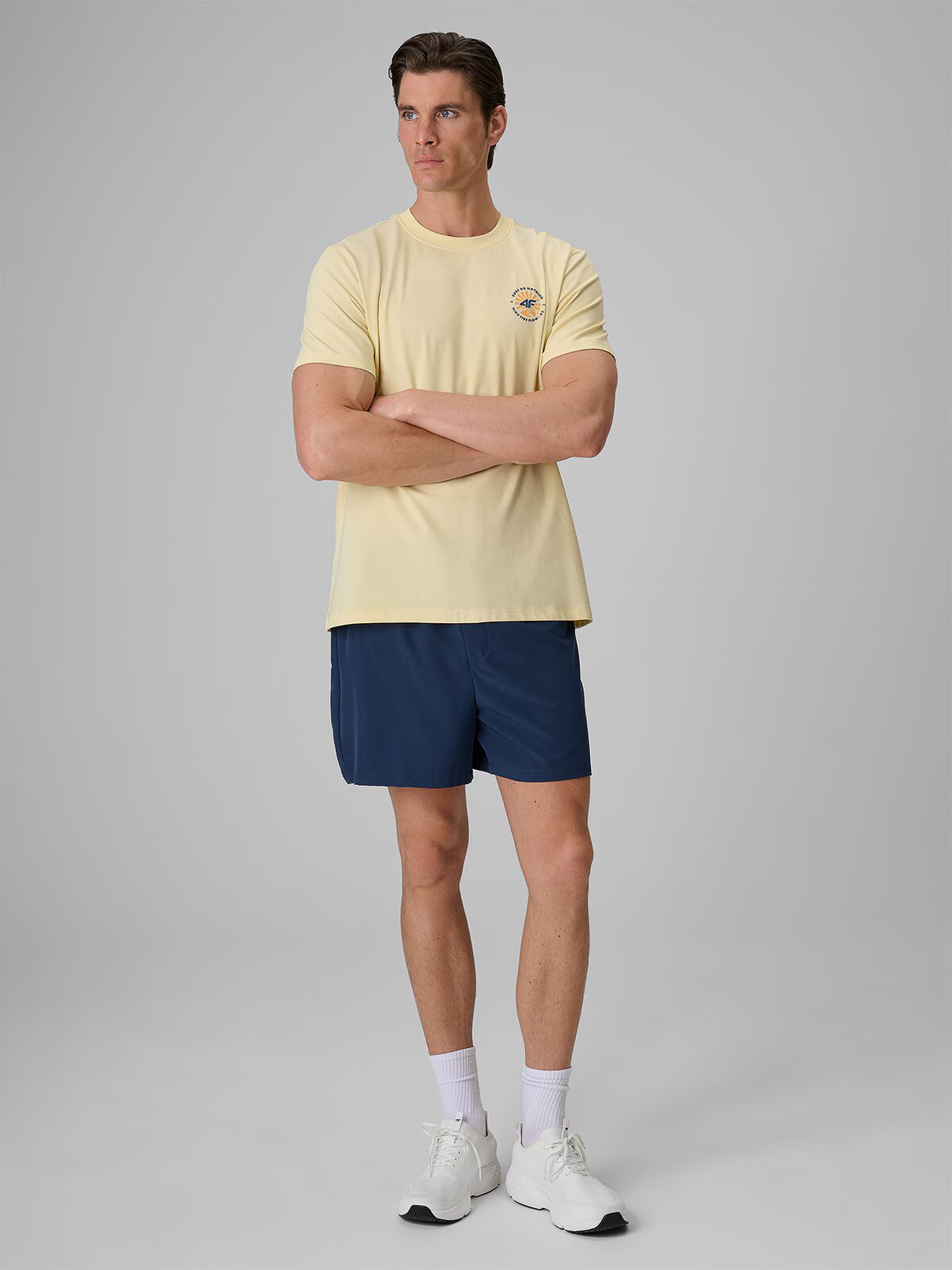 4F Tricou regular cu imprimeu pentru bărbați - S