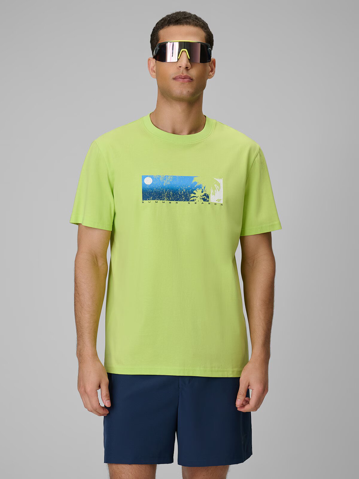 4F Tricou regular cu imprimeu pentru bărbați - XL