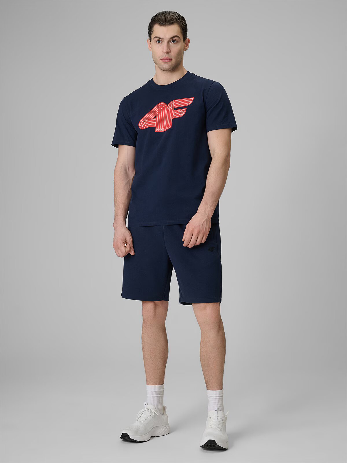 4F Tricou regular cu imprimeu pentru bărbați - S