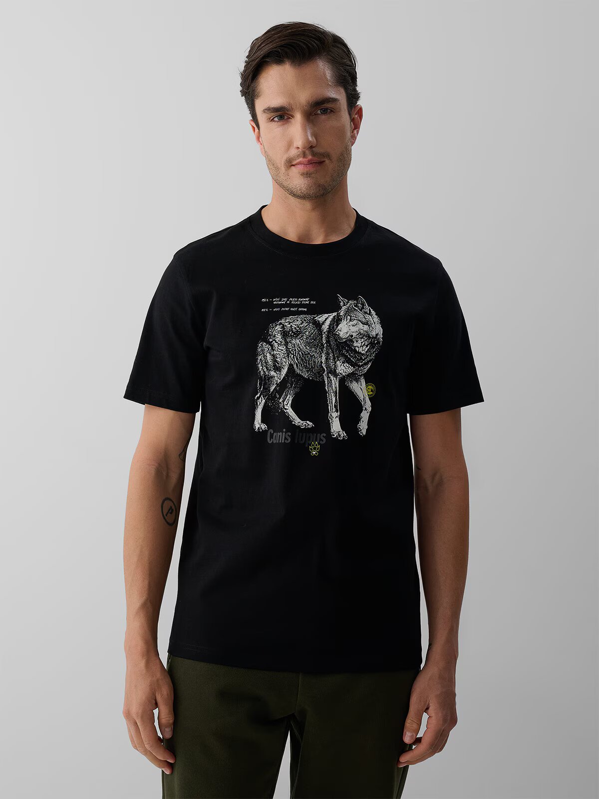 4F Tricou regular cu imprimeu pentru bărbați - S