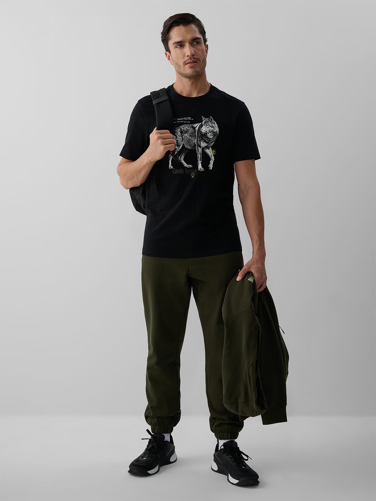4F Tricou regular cu imprimeu pentru bărbați - S