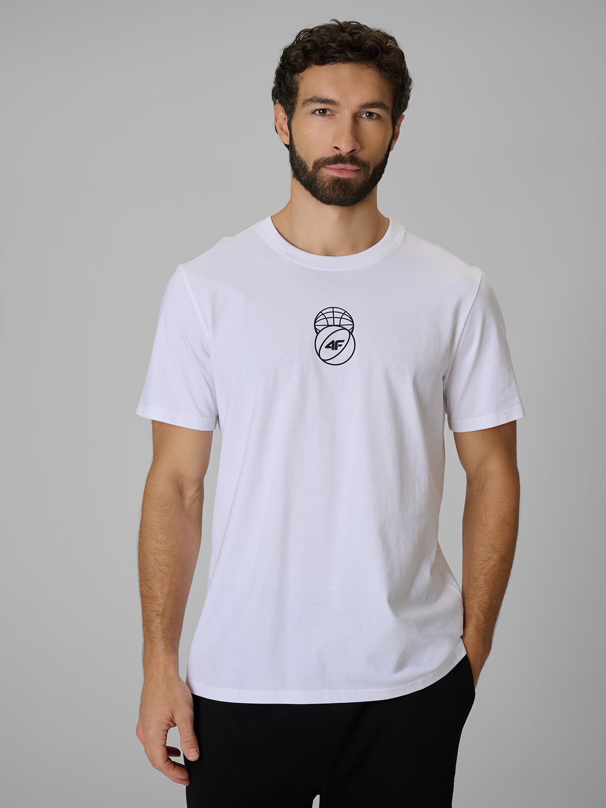 4F Tricou regular cu imprimeu pentru bărbați - XXL