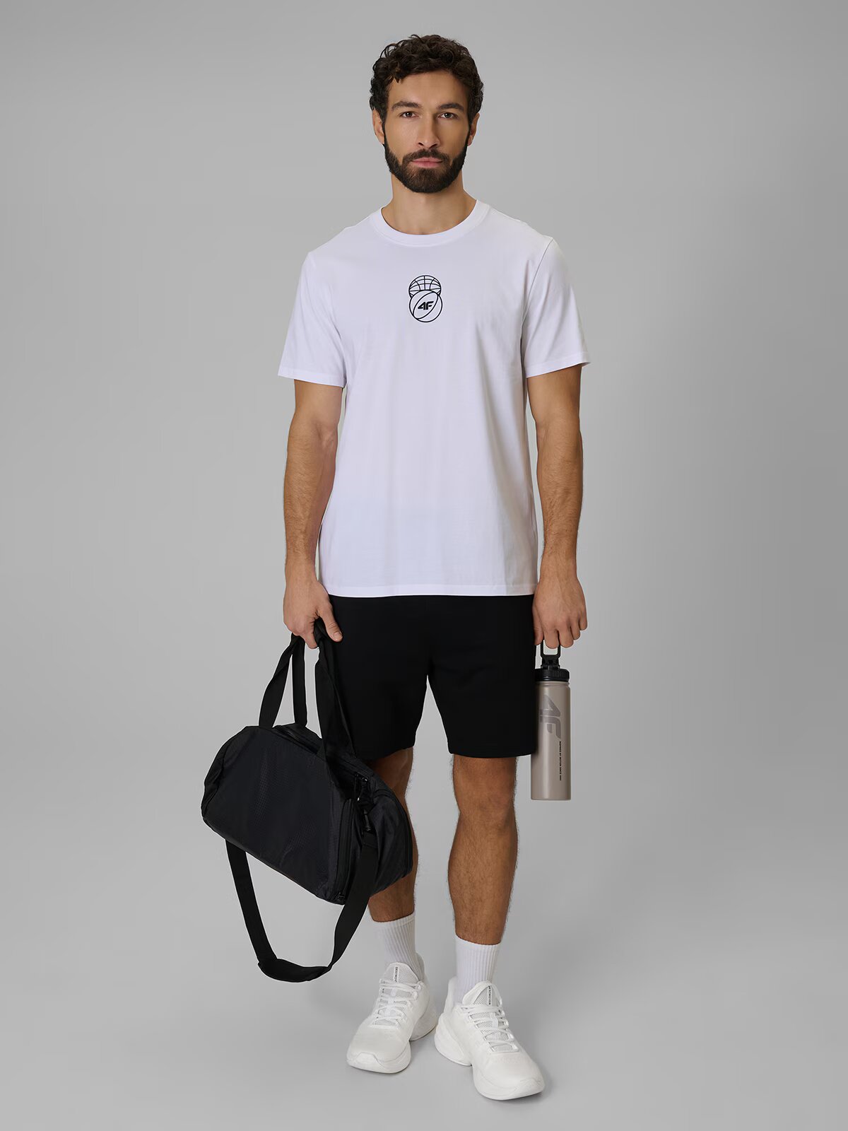 4F Tricou regular cu imprimeu pentru bărbați - XXL