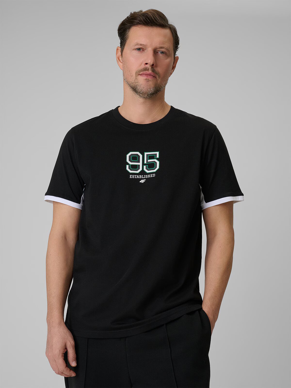 4F Tricou regular cu imprimeu pentru bărbați - XL