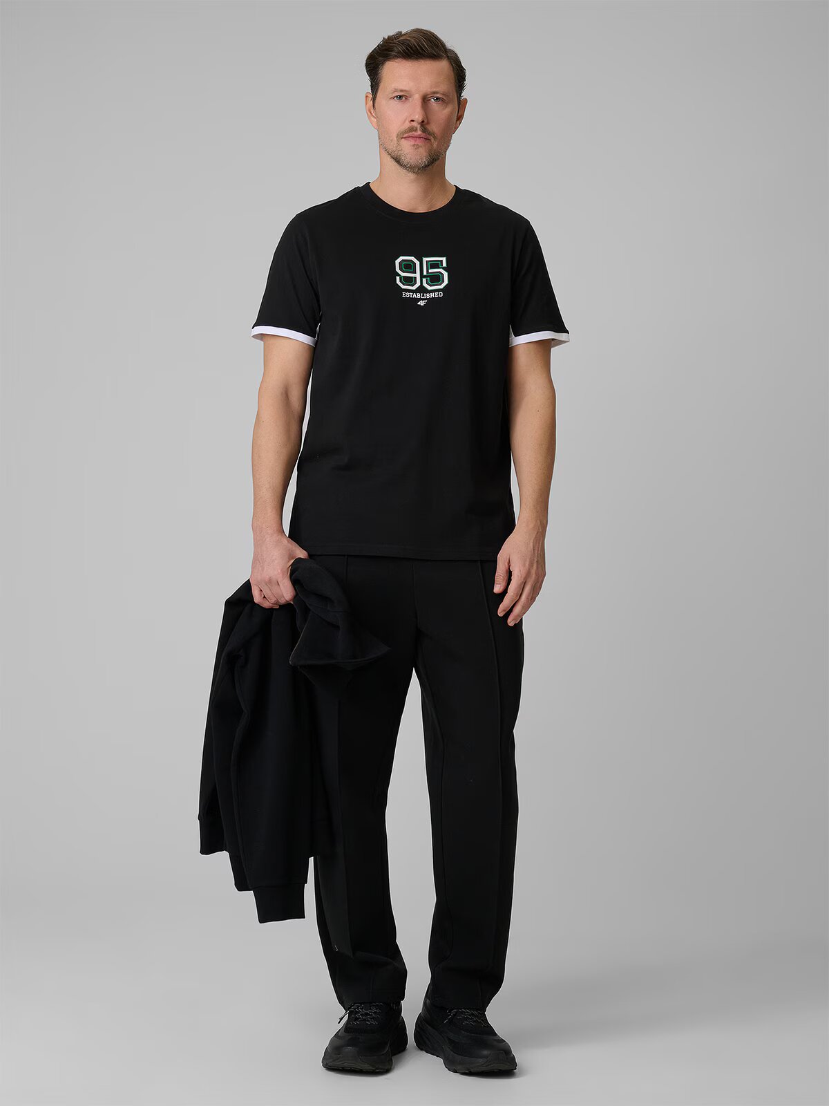 4F Tricou regular cu imprimeu pentru bărbați - XL