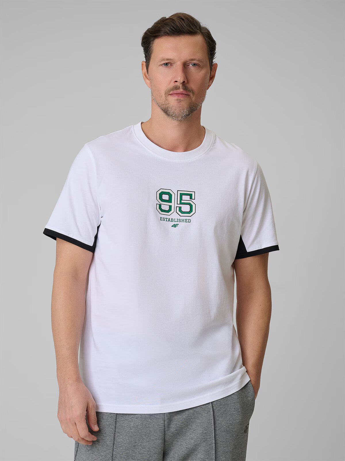 4F Tricou regular cu imprimeu pentru bărbați - XL