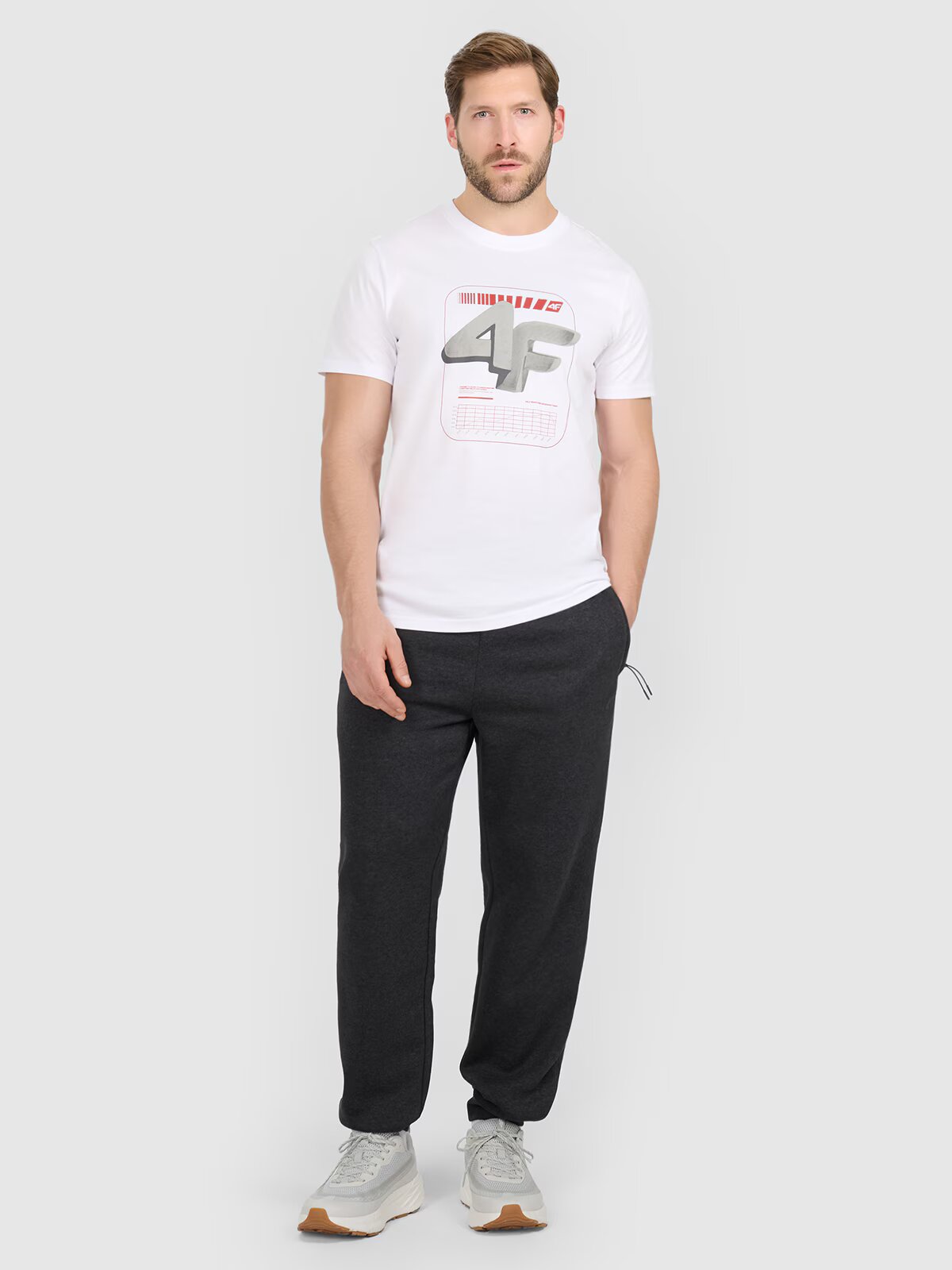 4F Tricou regular cu imprimeu pentru bărbați - S