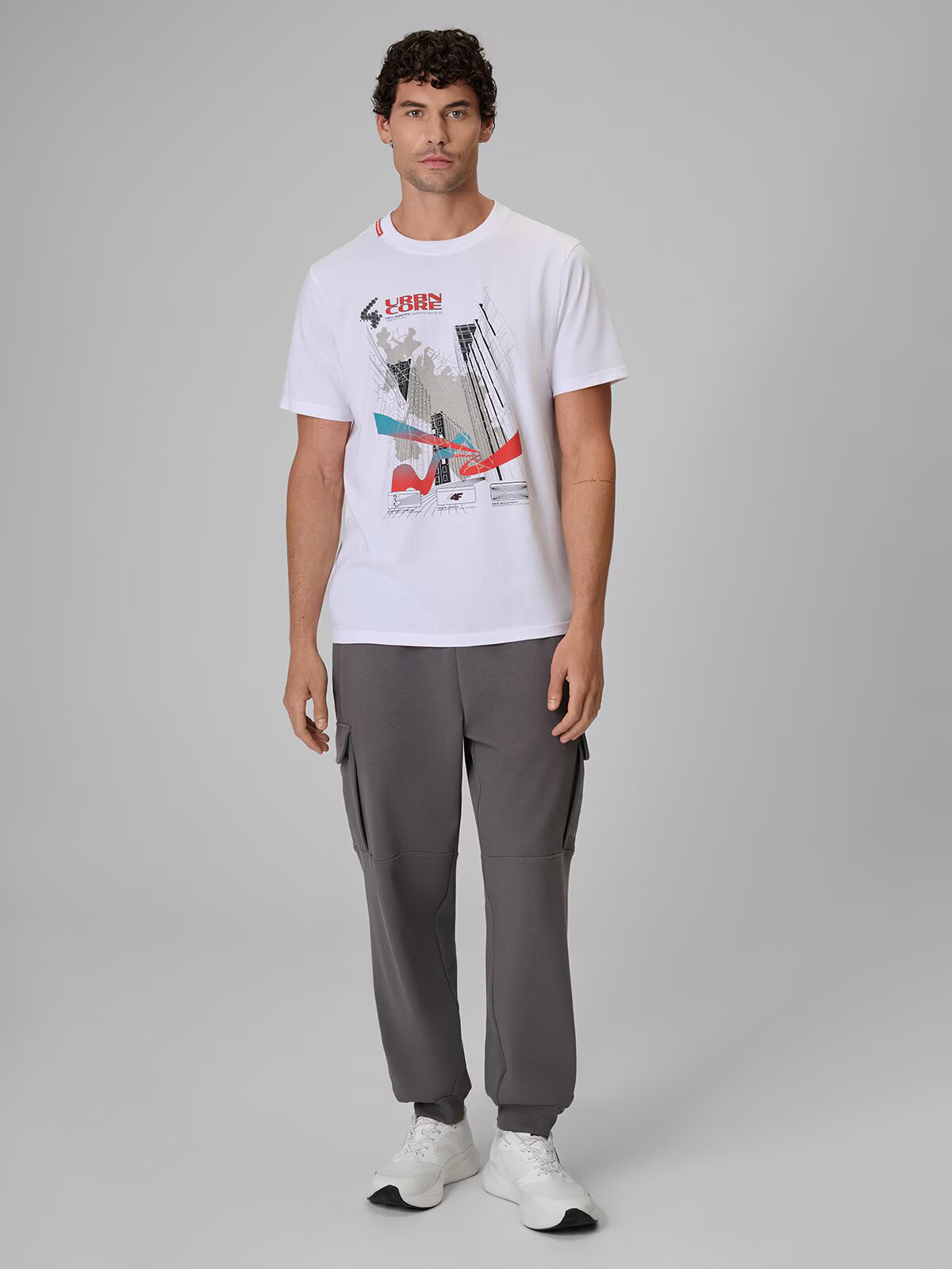 4F Tricou regular cu imprimeu pentru bărbați - XXL