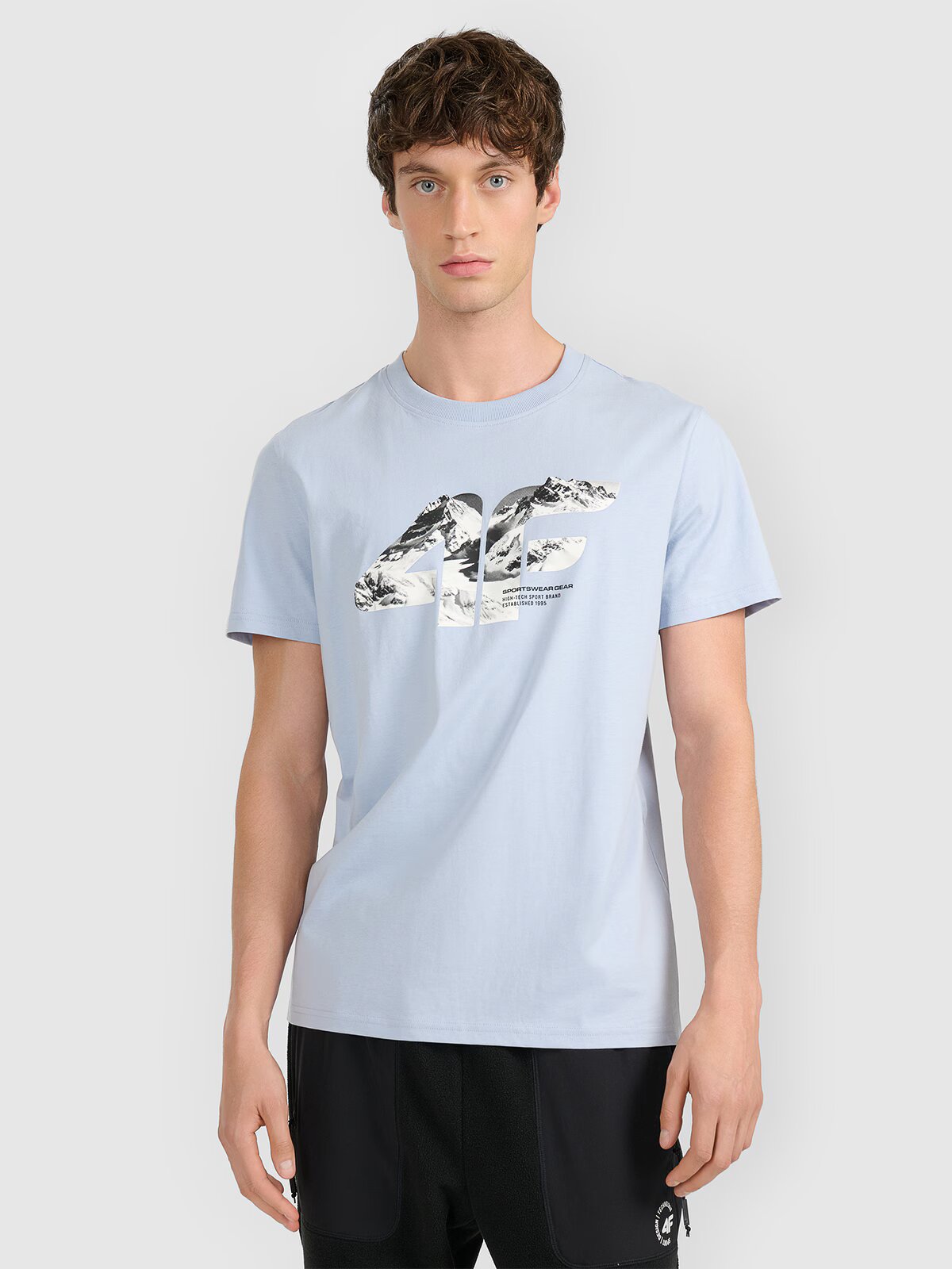 4F Tricou regular cu imprimeu pentru bărbați - S
