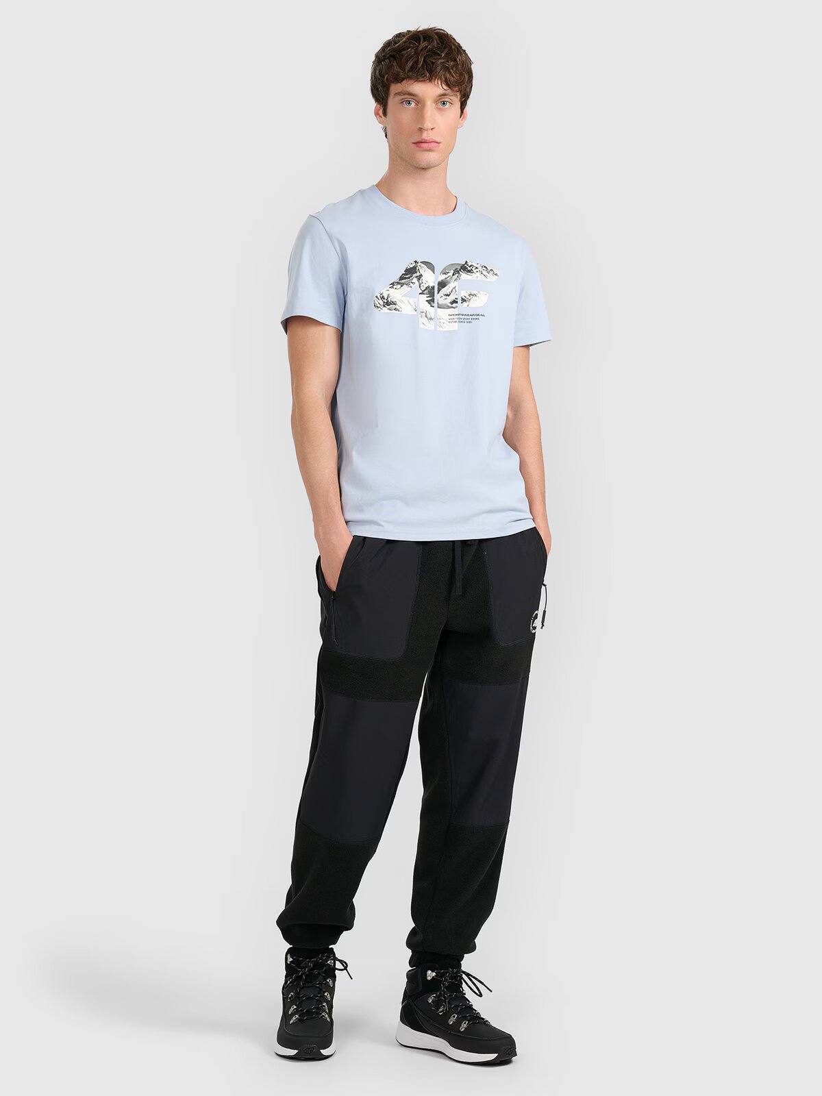 4F Tricou regular cu imprimeu pentru bărbați - S