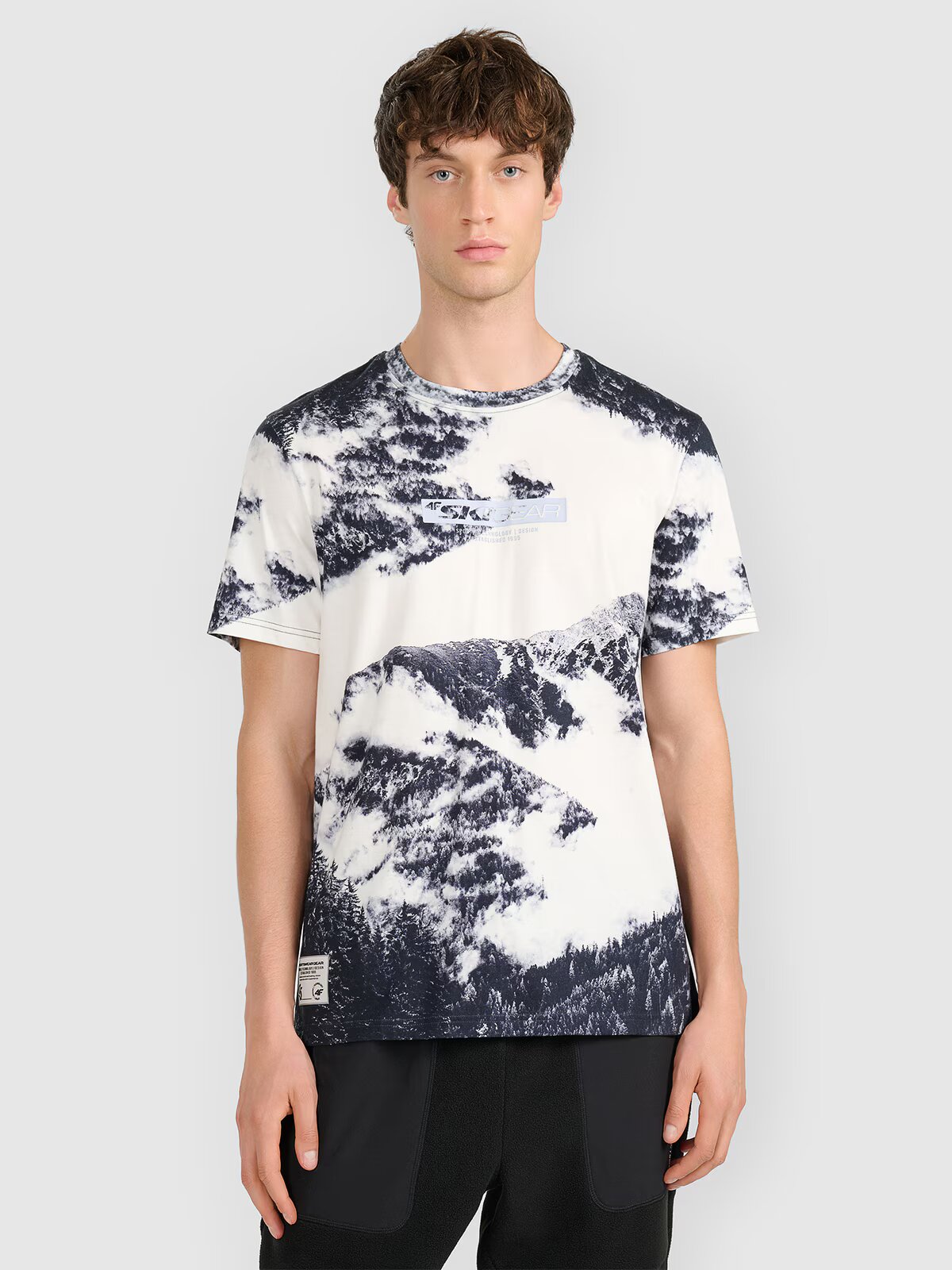 4F Tricou regular cu imprimeu pentru bărbați - S