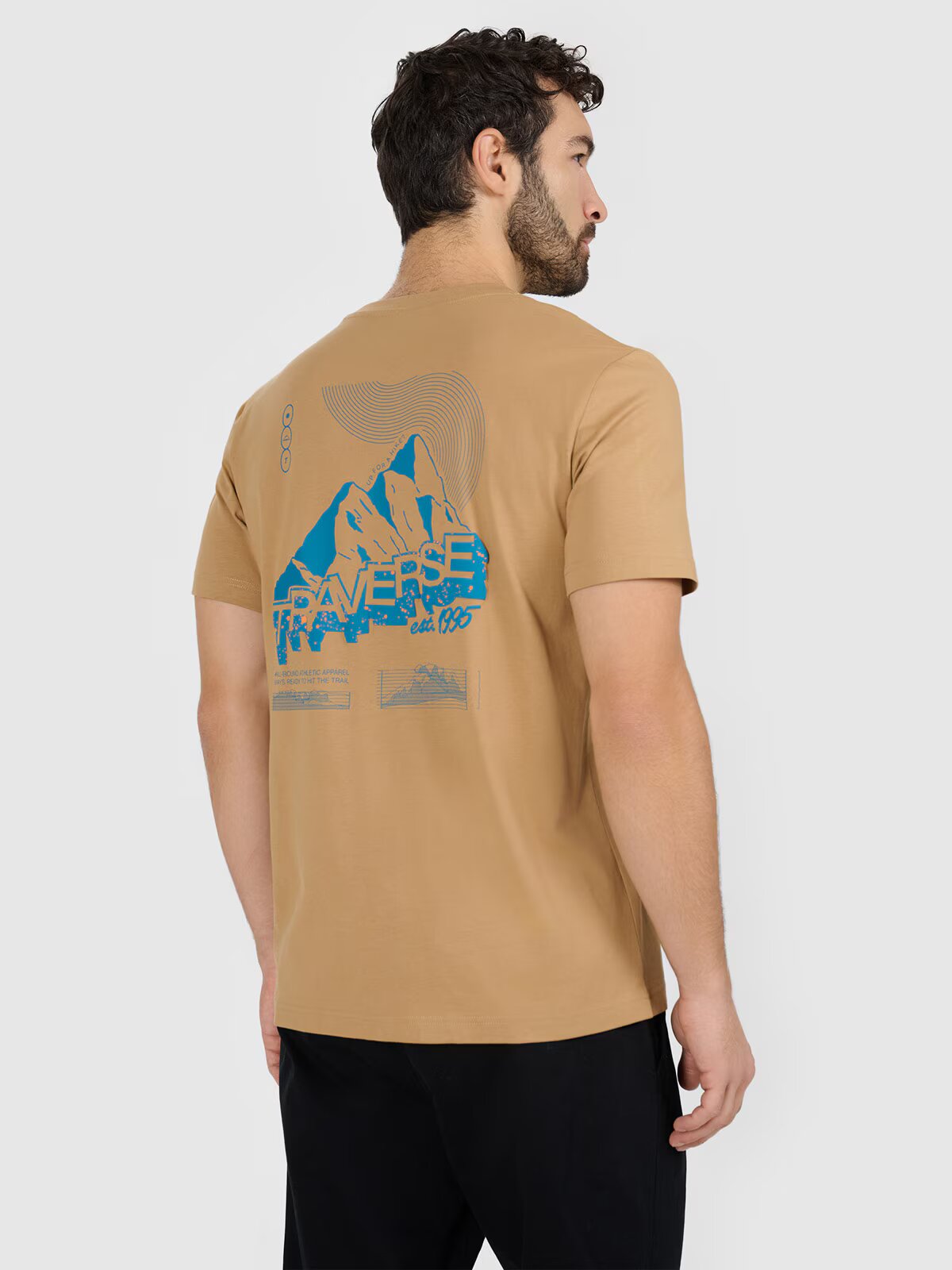 4F Tricou regular cu imprimeu pentru bărbați - M