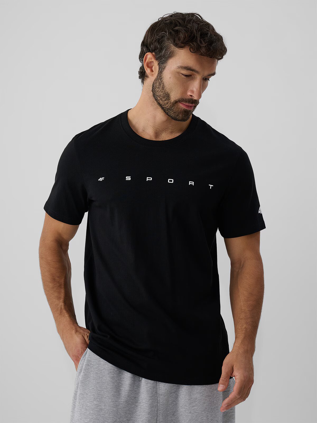 4F Tricou regular cu imprimeu pentru bărbați - S