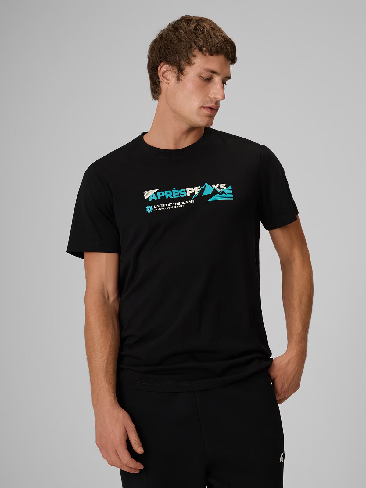 4F Tricou regular cu imprimeu pentru bărbați - M