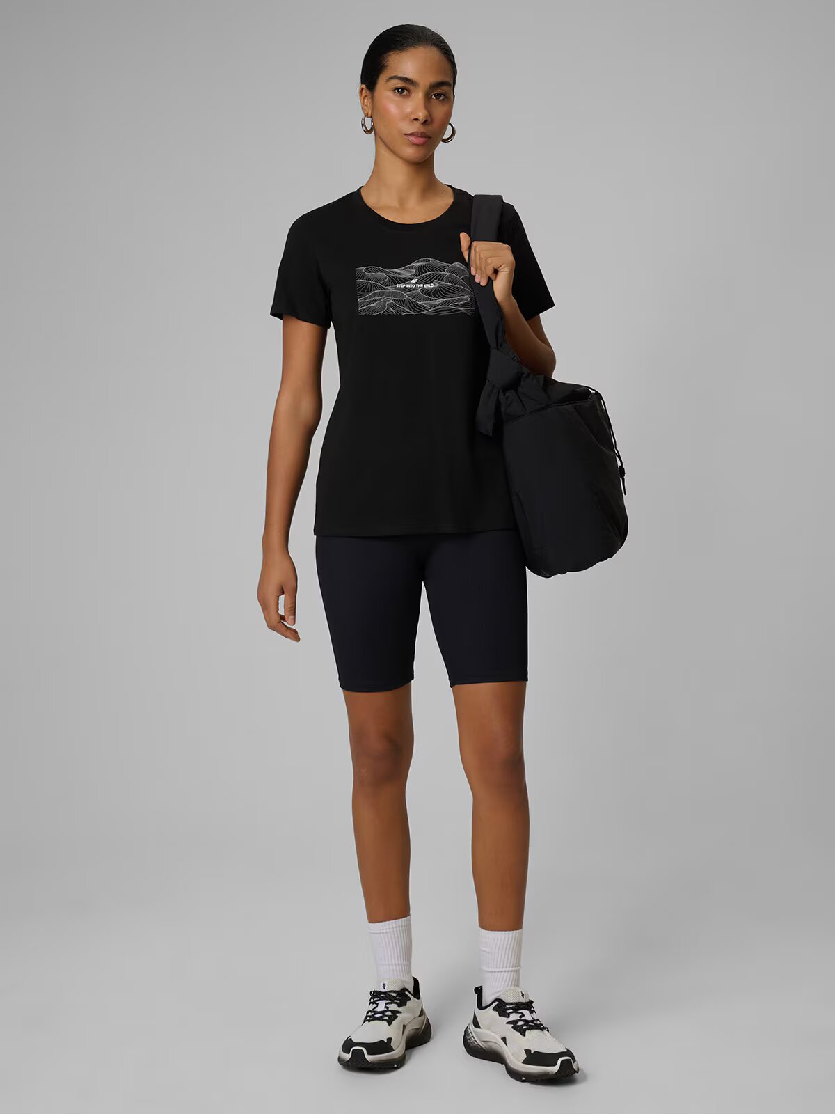 4F Tricou regular cu imprimeu pentru femei - XS