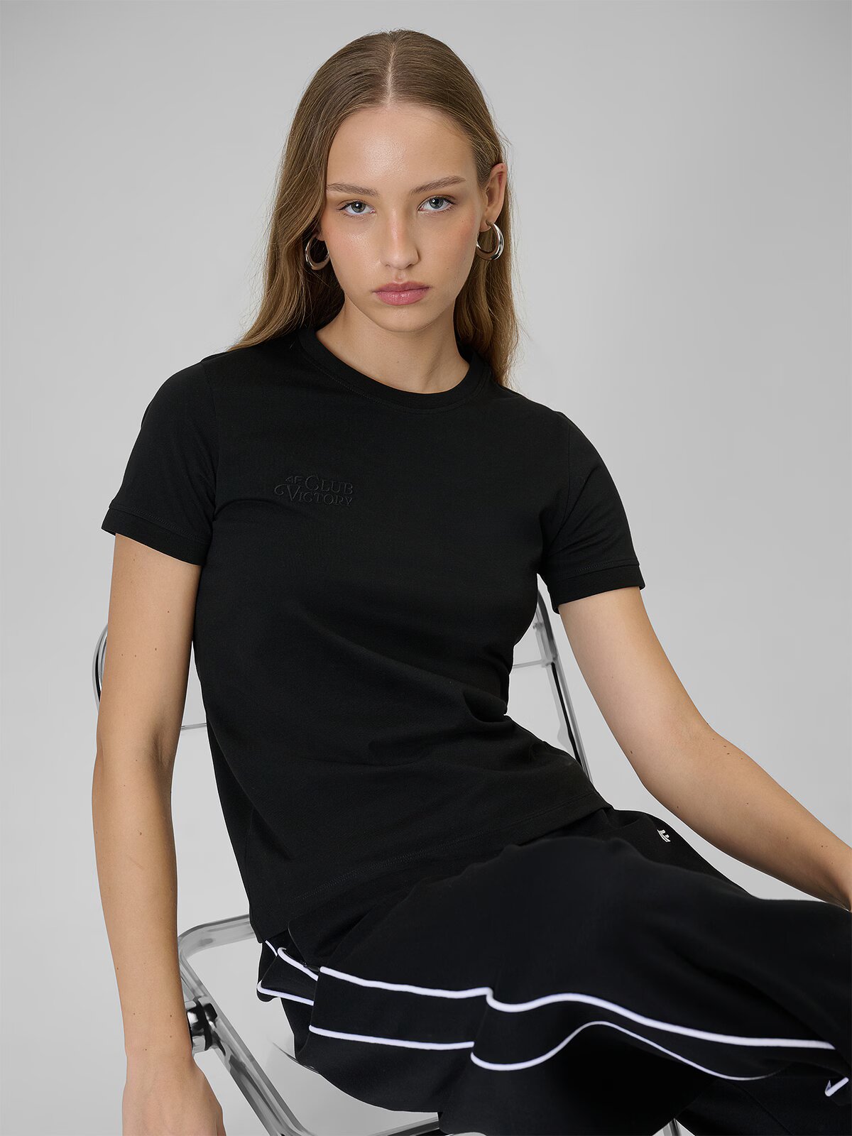 4F Tricou regular cu imprimeu pentru femei - XS