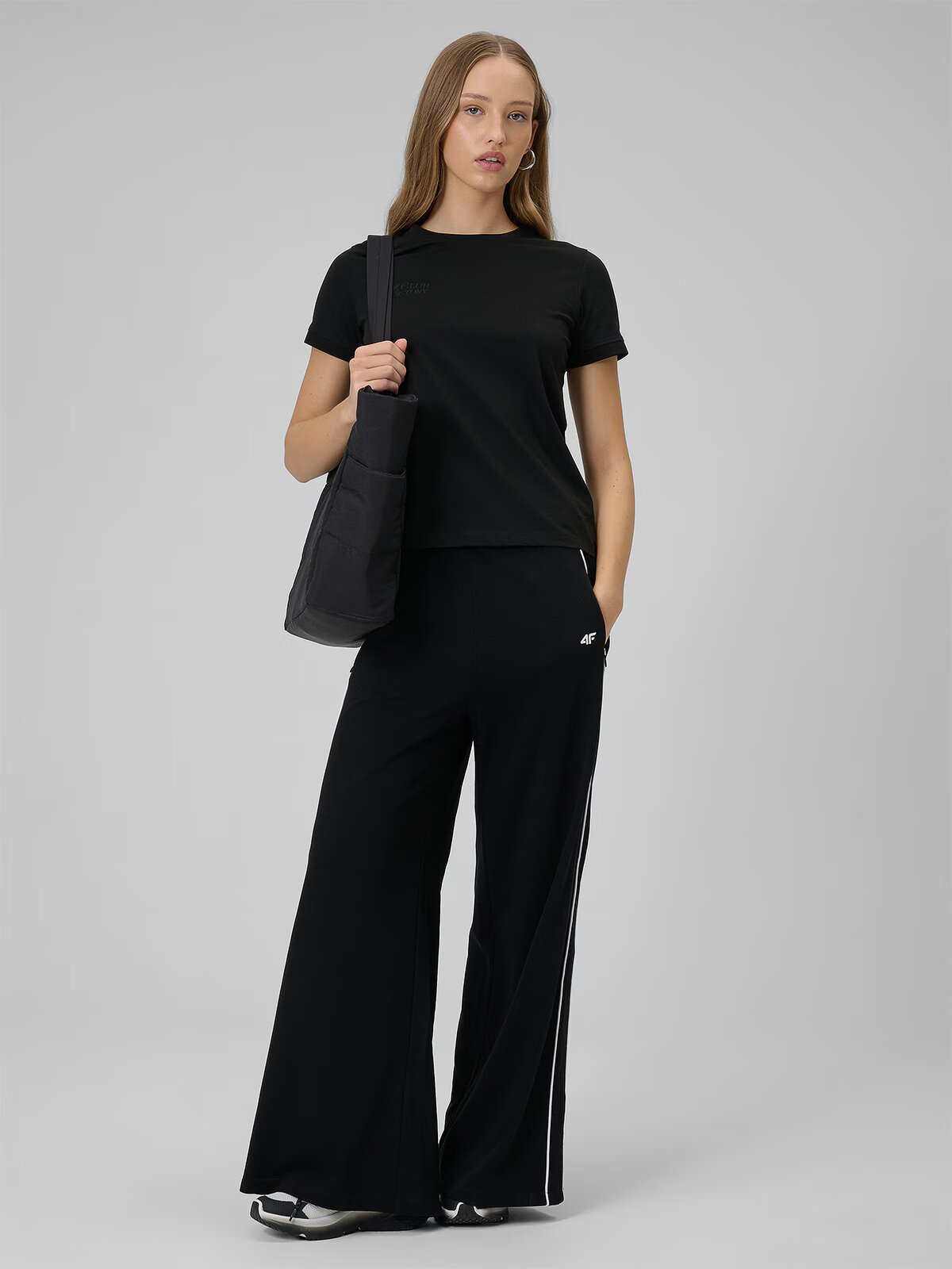 4F Tricou regular cu imprimeu pentru femei - XS