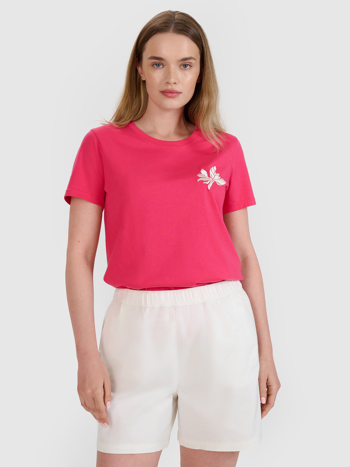 4F Tricou regular cu imprimeu pentru femei - XS