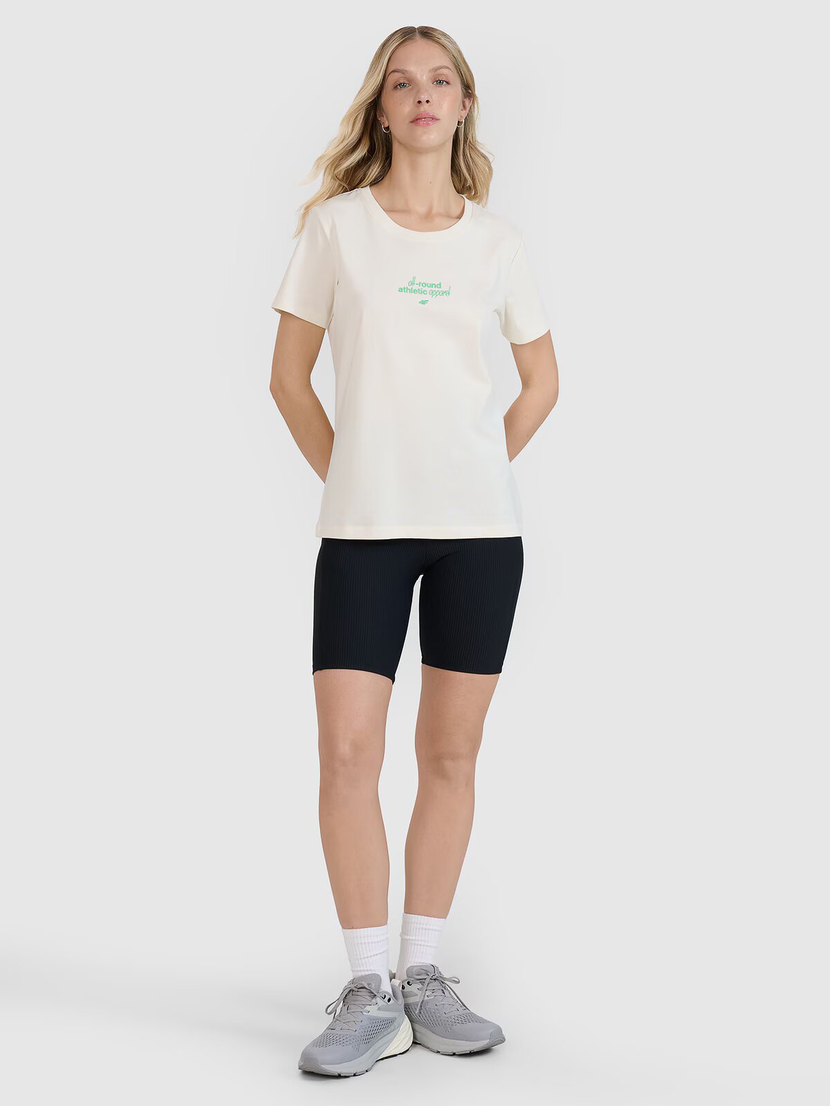 4F Tricou regular cu imprimeu pentru femei - XS