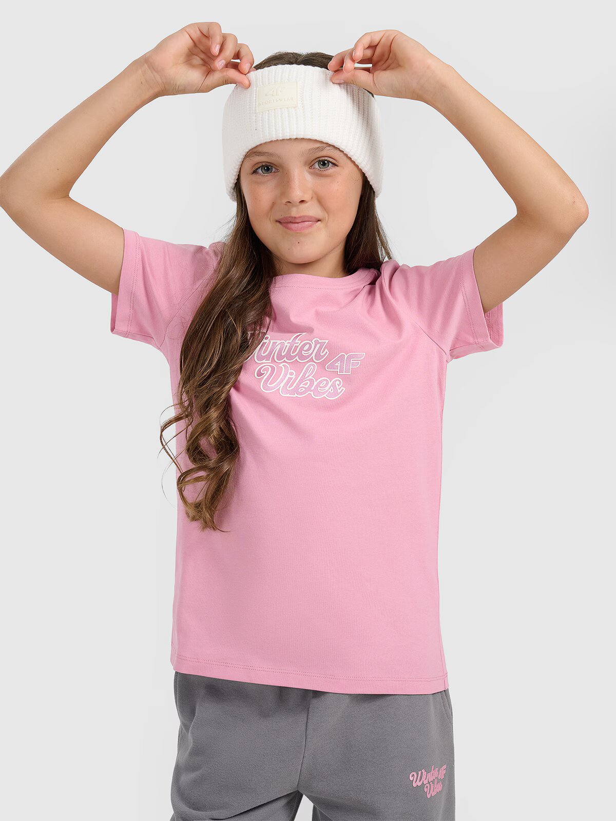 4F Tricou regular cu imprimeu pentru fete - 164