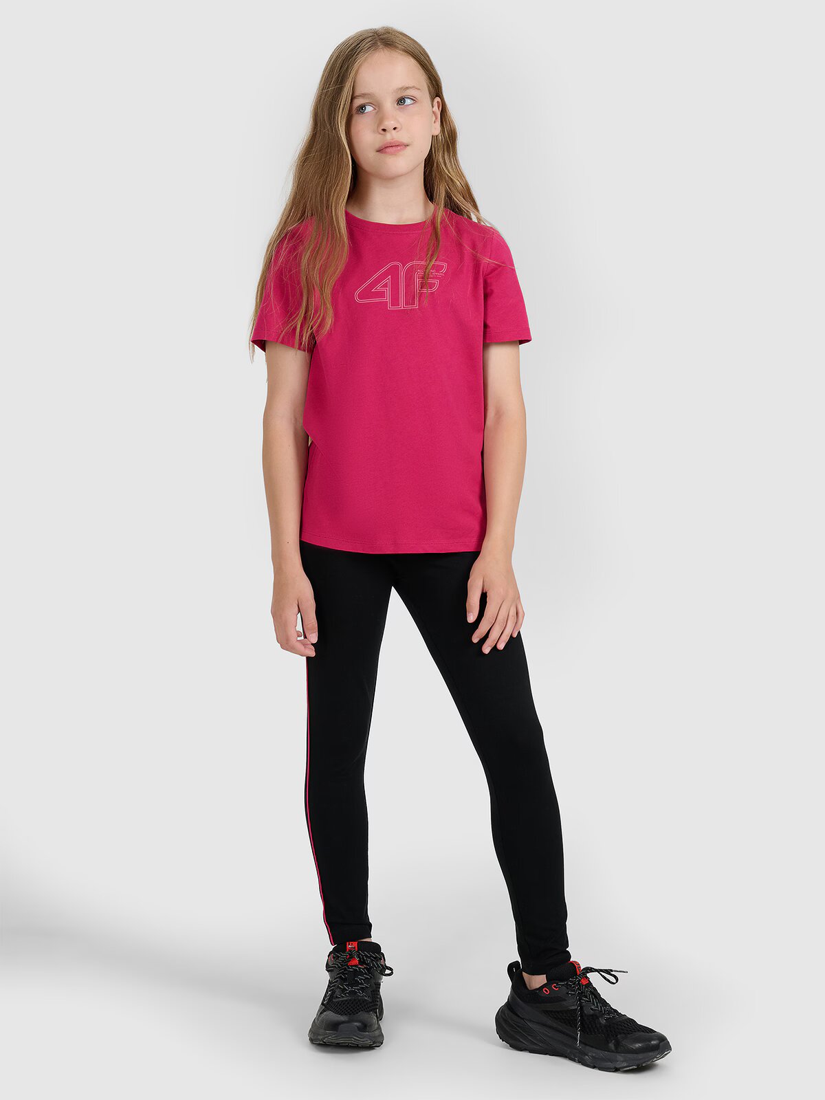 4F Tricou regular cu imprimeu pentru fete - 164