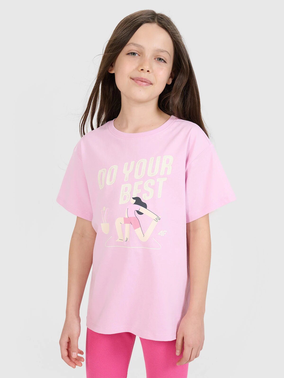 4F Tricou regular cu imprimeu pentru fete - 164