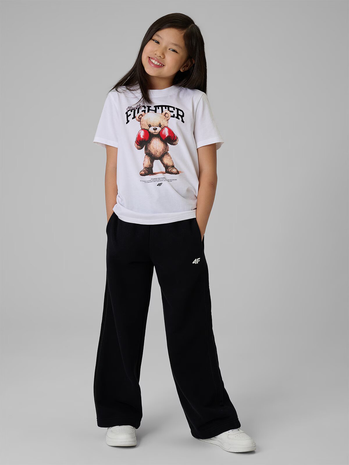 4F Tricou regular cu imprimeu pentru fete - 134