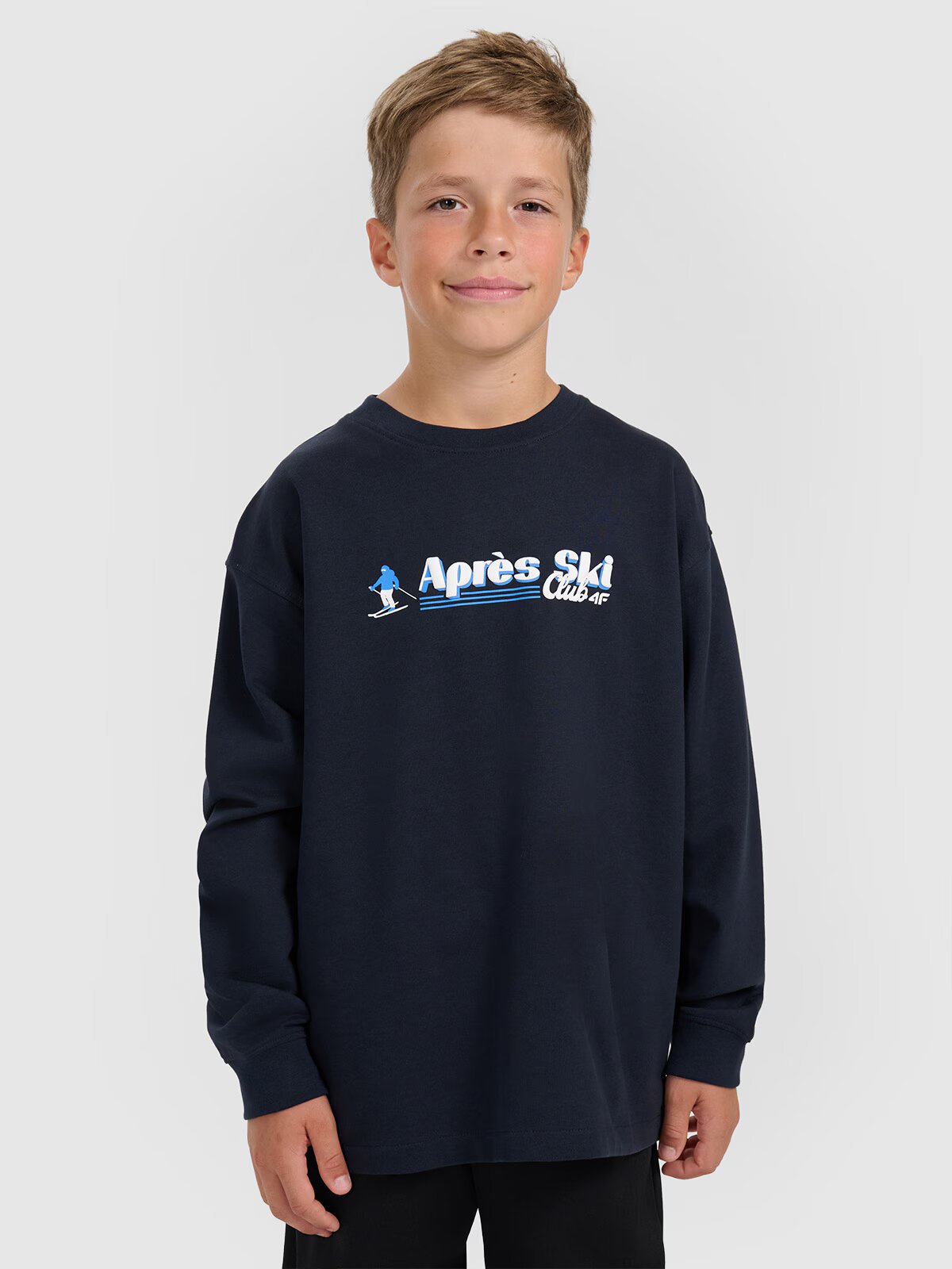 4F Tricou regular cu mânecă lungă cu imprimeu pentru băieți - 152