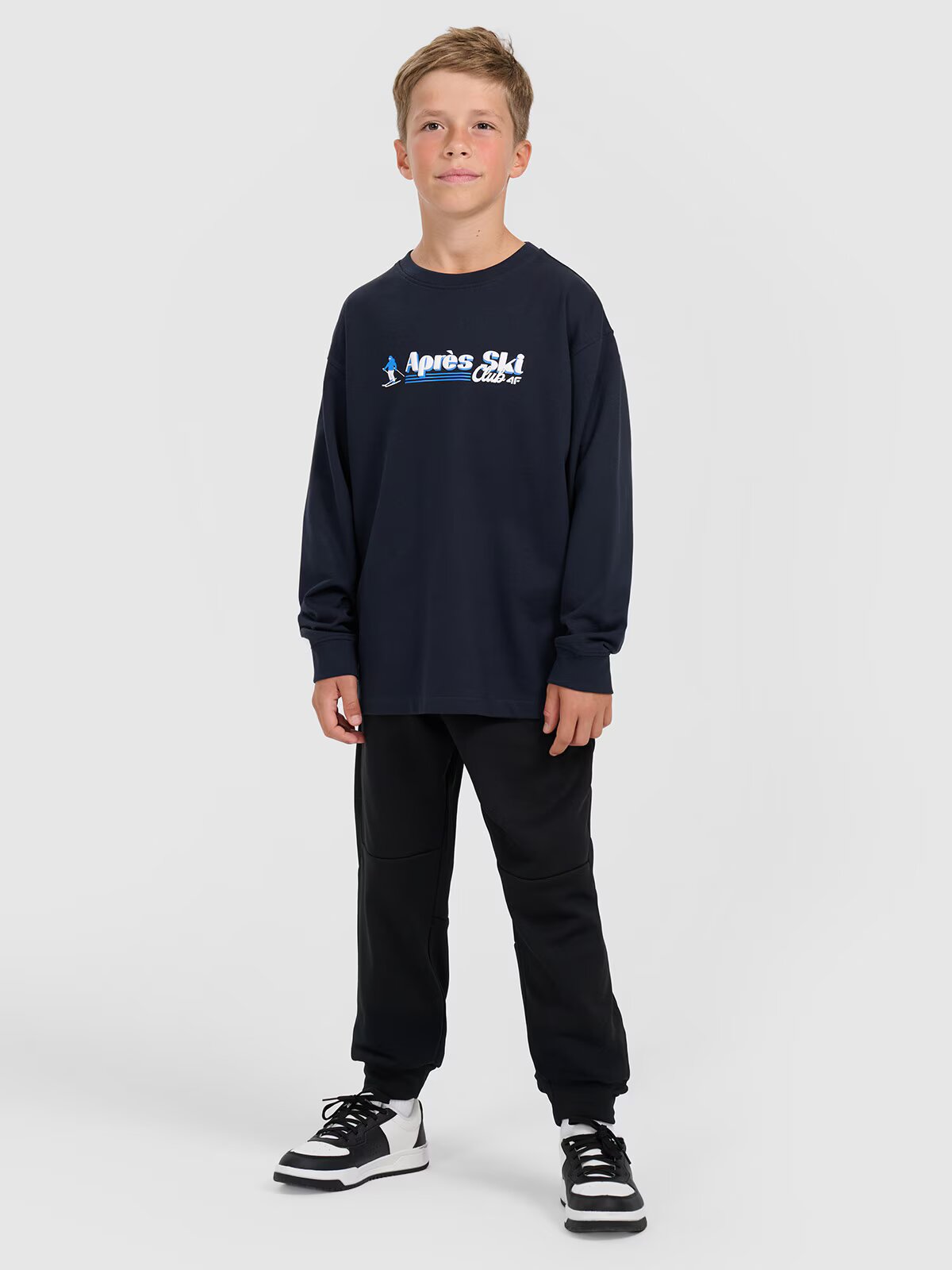 4F Tricou regular cu mânecă lungă cu imprimeu pentru băieți - 152