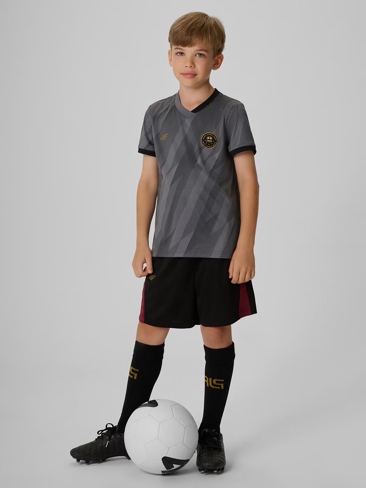 4F Tricou regular fotbal pentru băieți JUNIOR | Robert Lewandowski - 146/152 (10-12 ani)