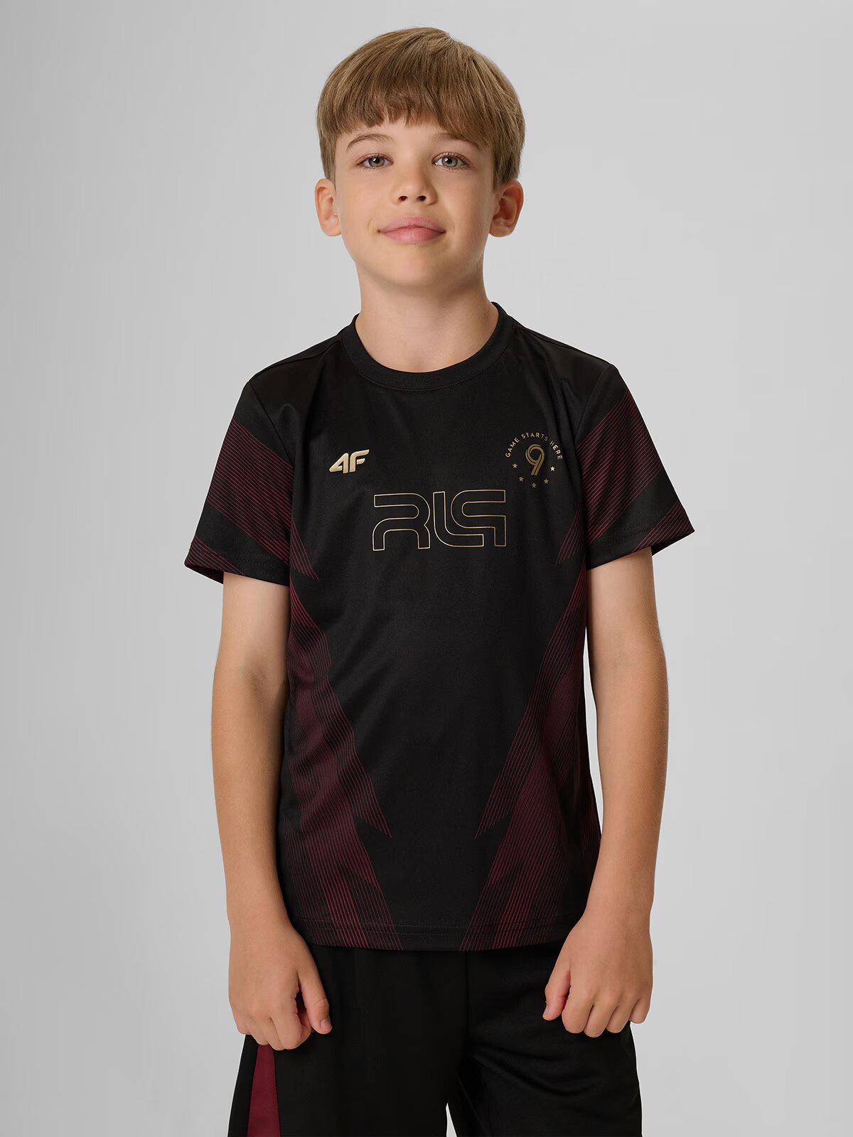4F Tricou regular fotbal pentru băieți JUNIOR | Robert Lewandowski - 134/140 (8-10 ani)