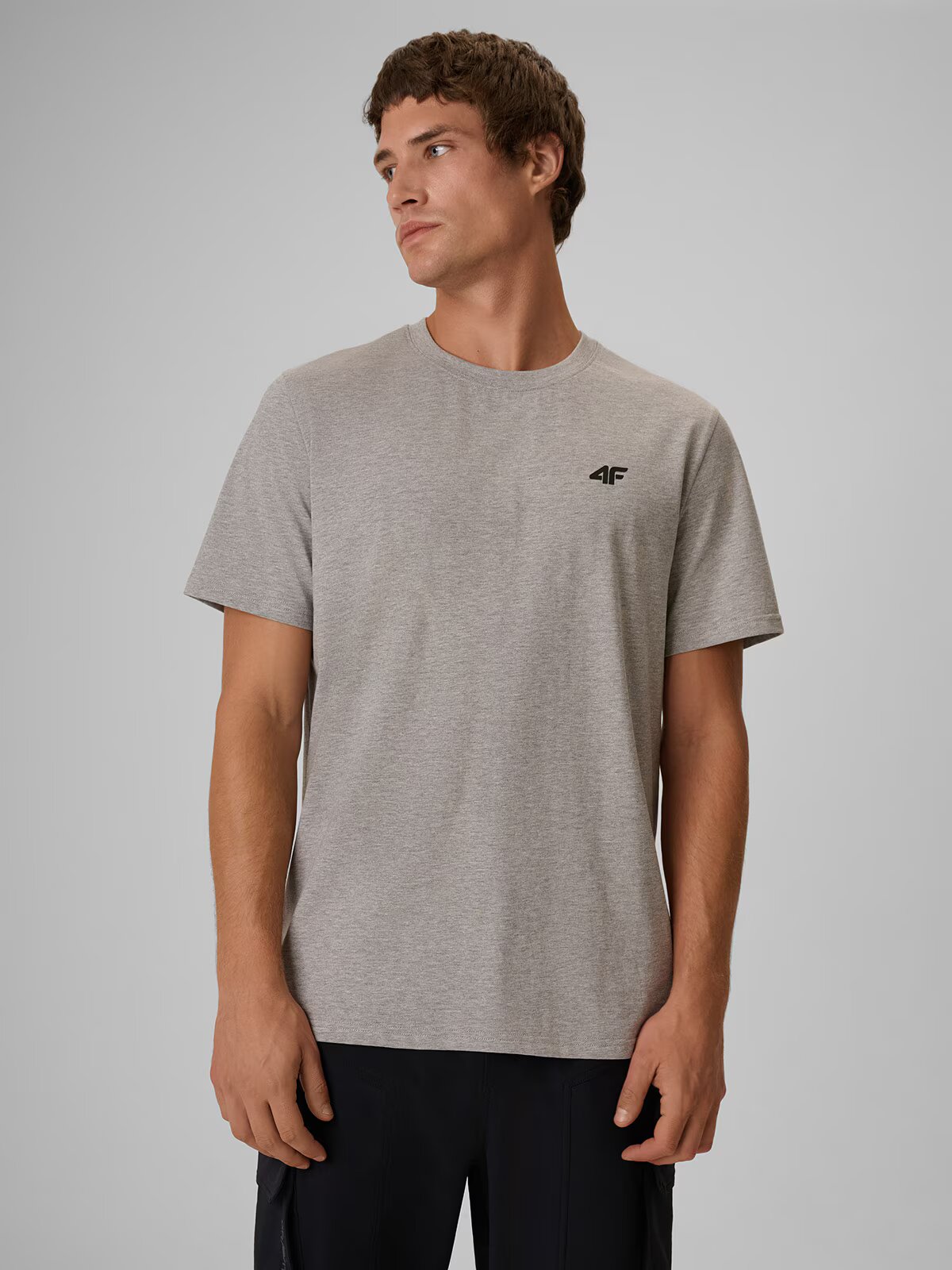 4F Tricou regular simplu bărbați - M