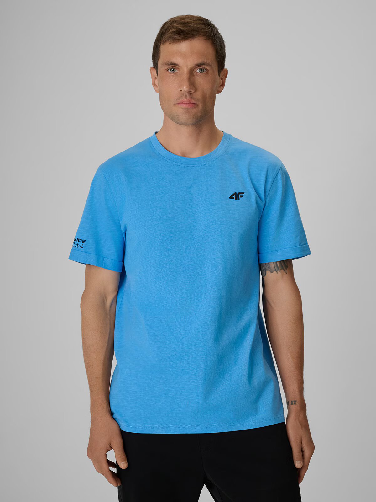 4F Tricou regular simplu pentru bărbați - S