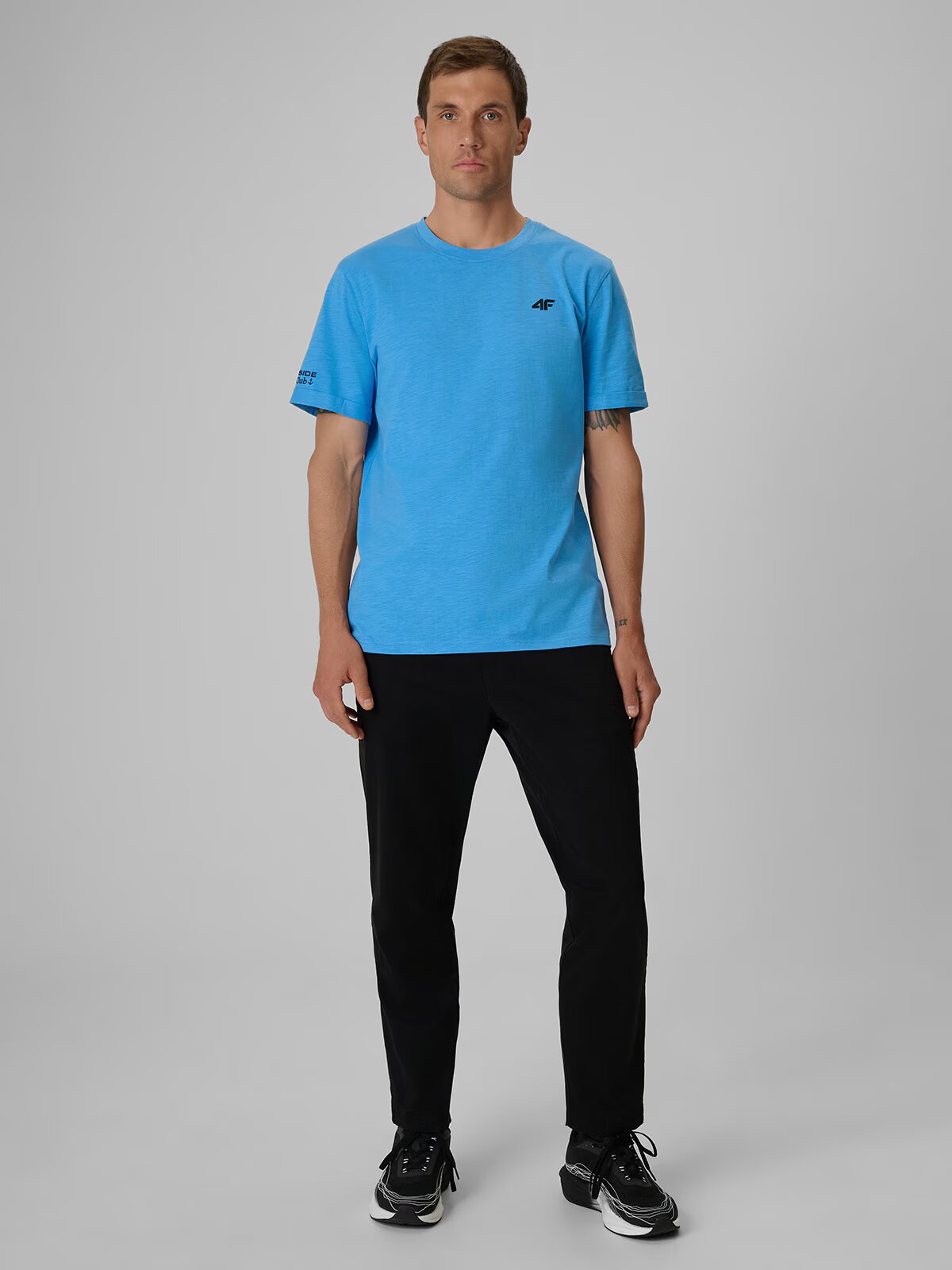 4F Tricou regular simplu pentru bărbați - S