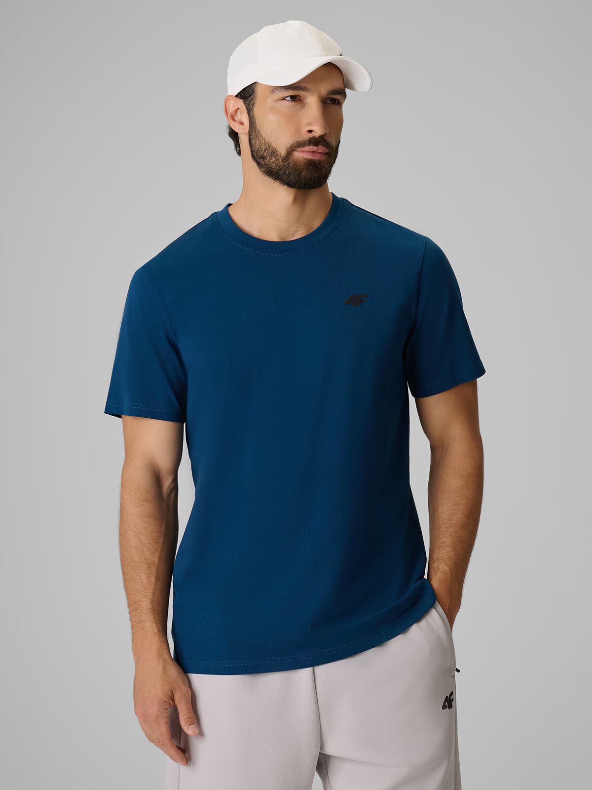 4F Tricou regular simplu pentru bărbați - M