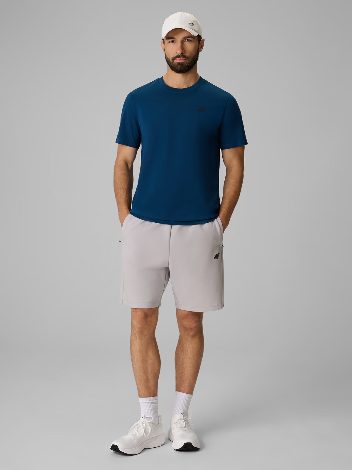 4F Tricou regular simplu pentru bărbați - M