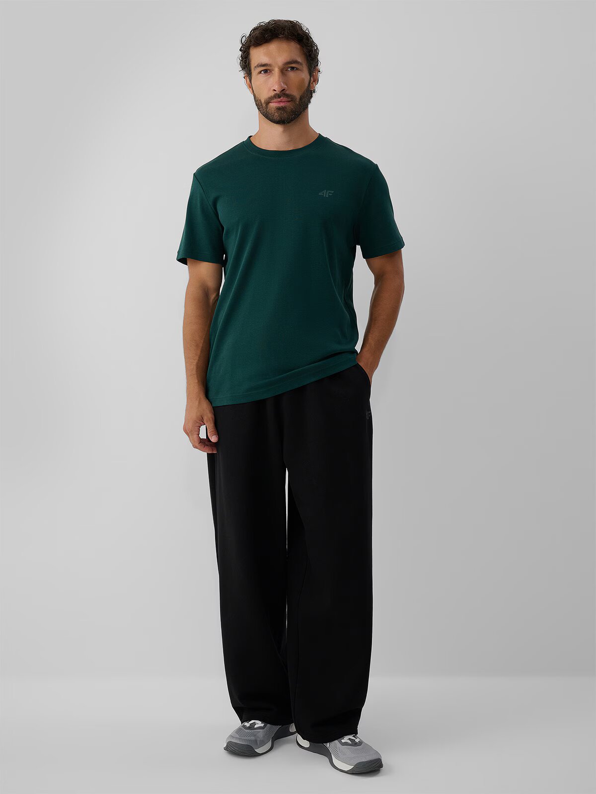 4F Tricou regular simplu pentru bărbați - M