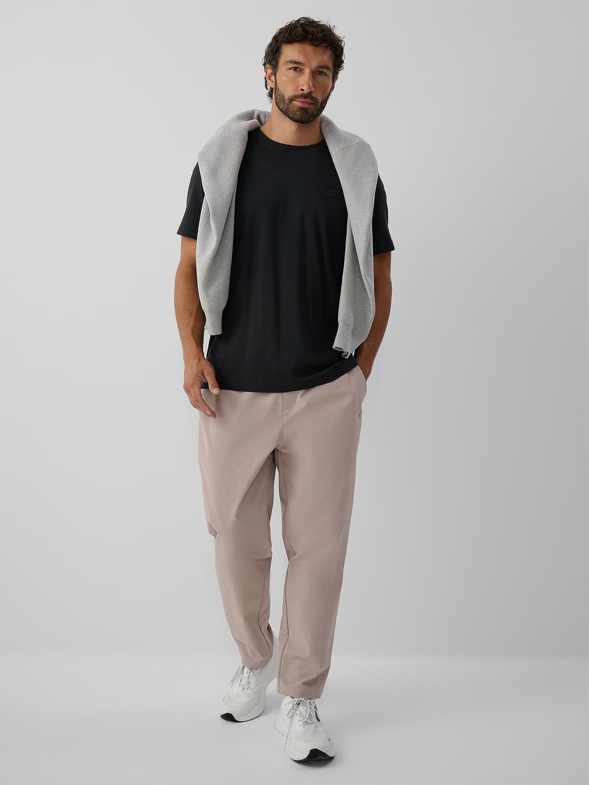 4F Tricou regular simplu pentru bărbați - M