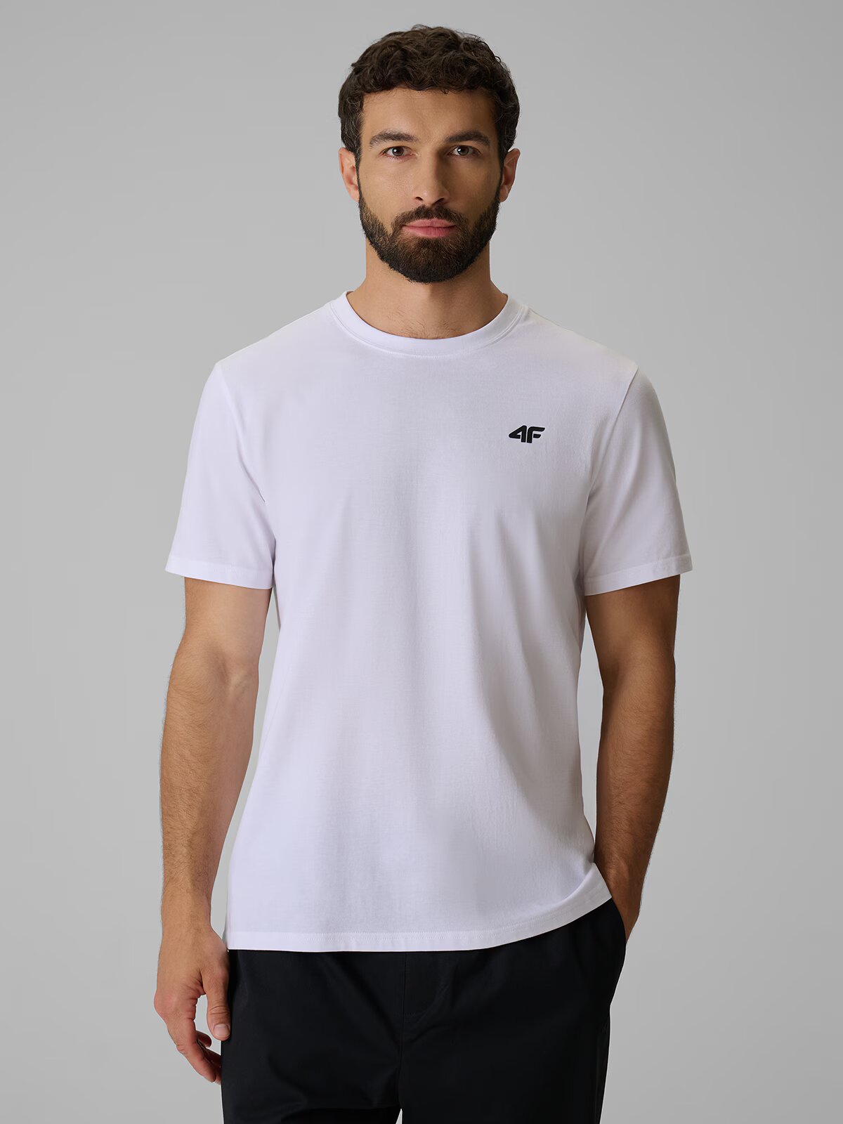 4F Tricou regular simplu pentru bărbați - S