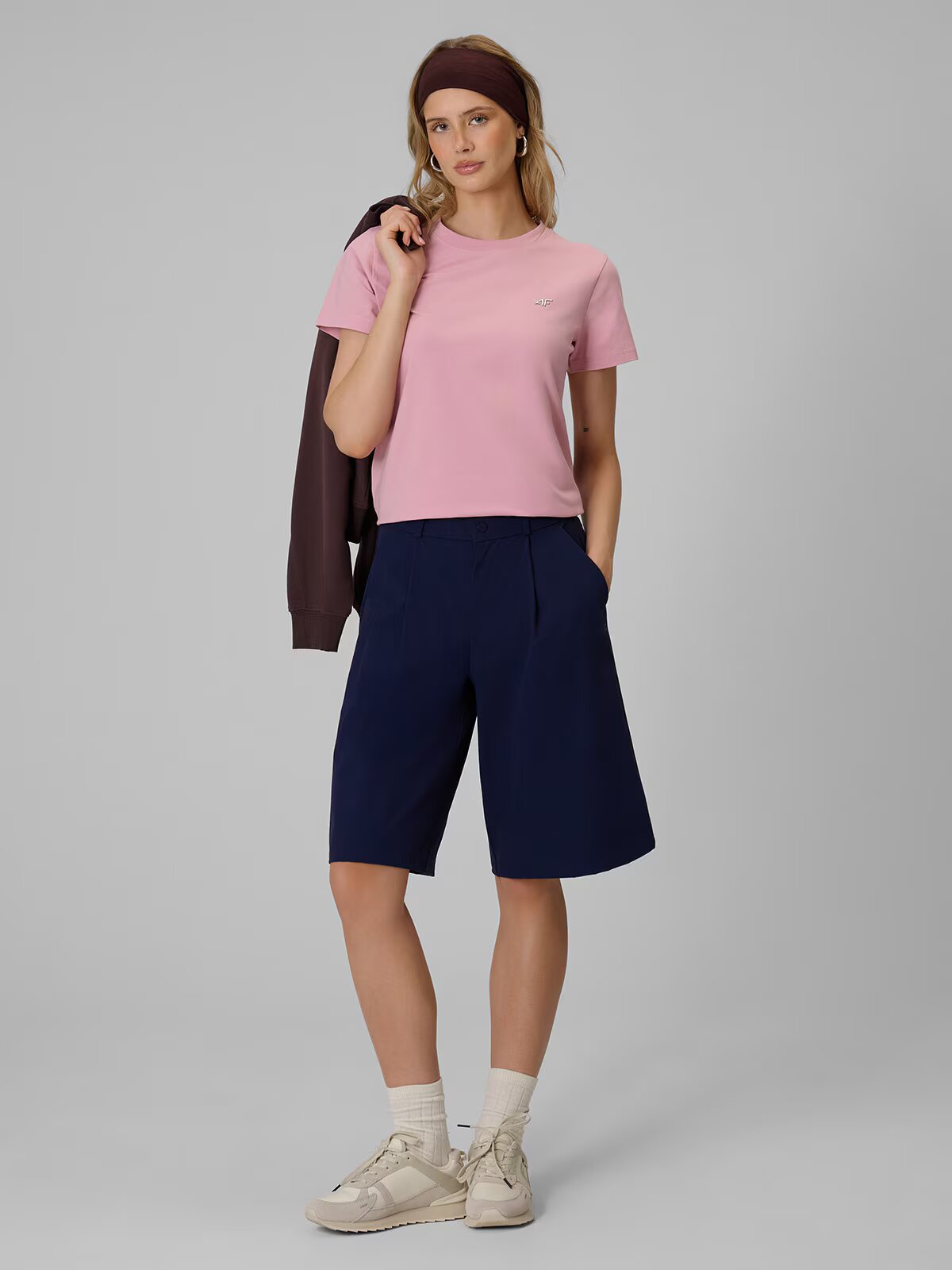 4F Tricou regular simplu pentru femei - XS