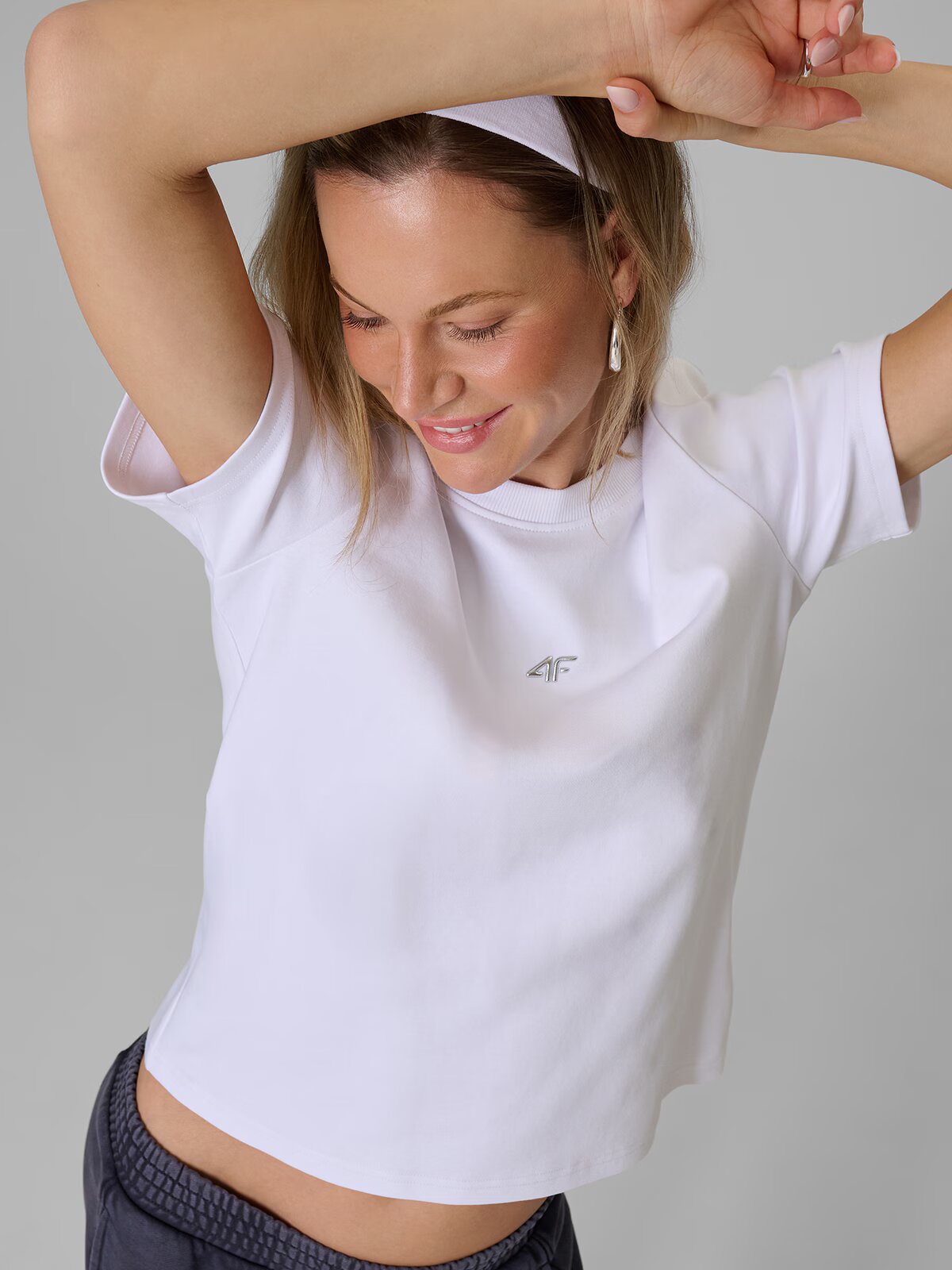 4F Tricou regular simplu pentru femei - L