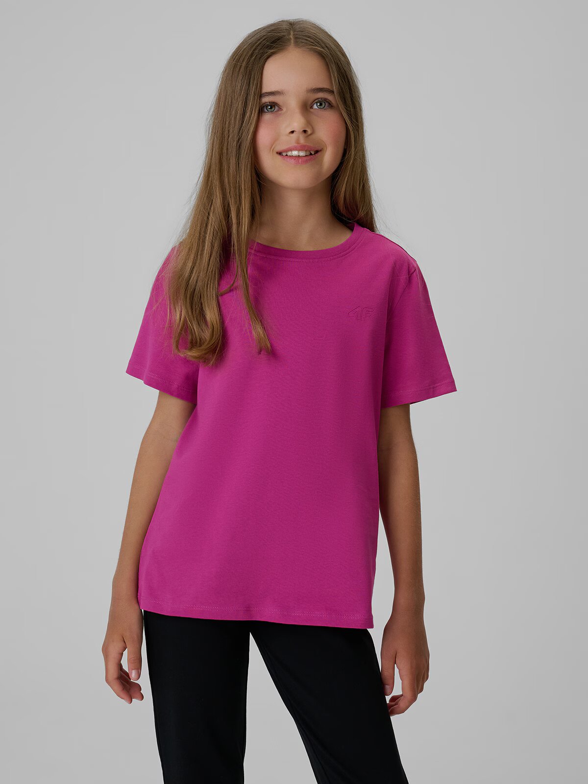 4F Tricou regular simplu pentru fete - 164