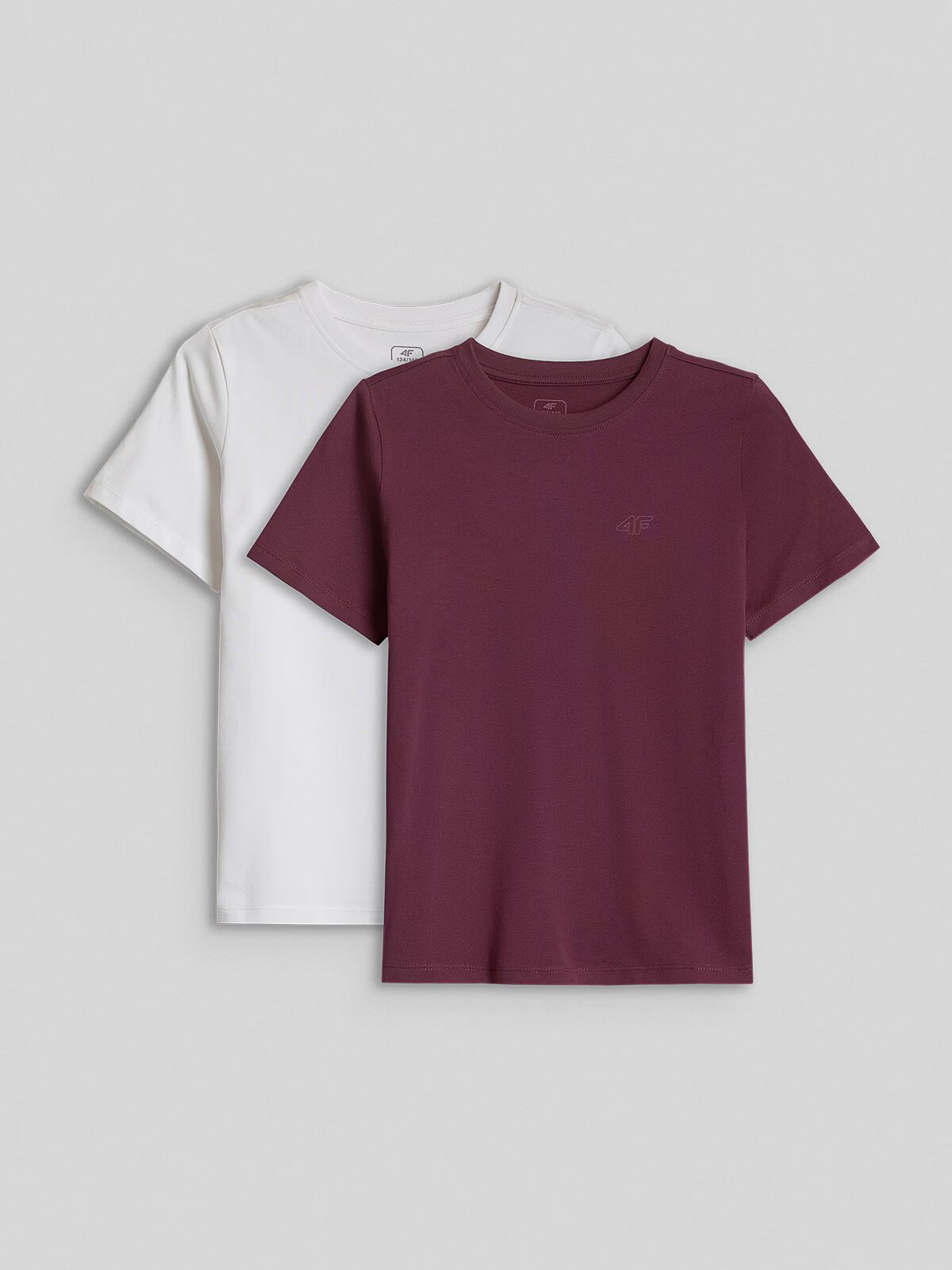4F Tricou regular simplu pentru fete (2-pack) - 134/140 (8-10 ani)