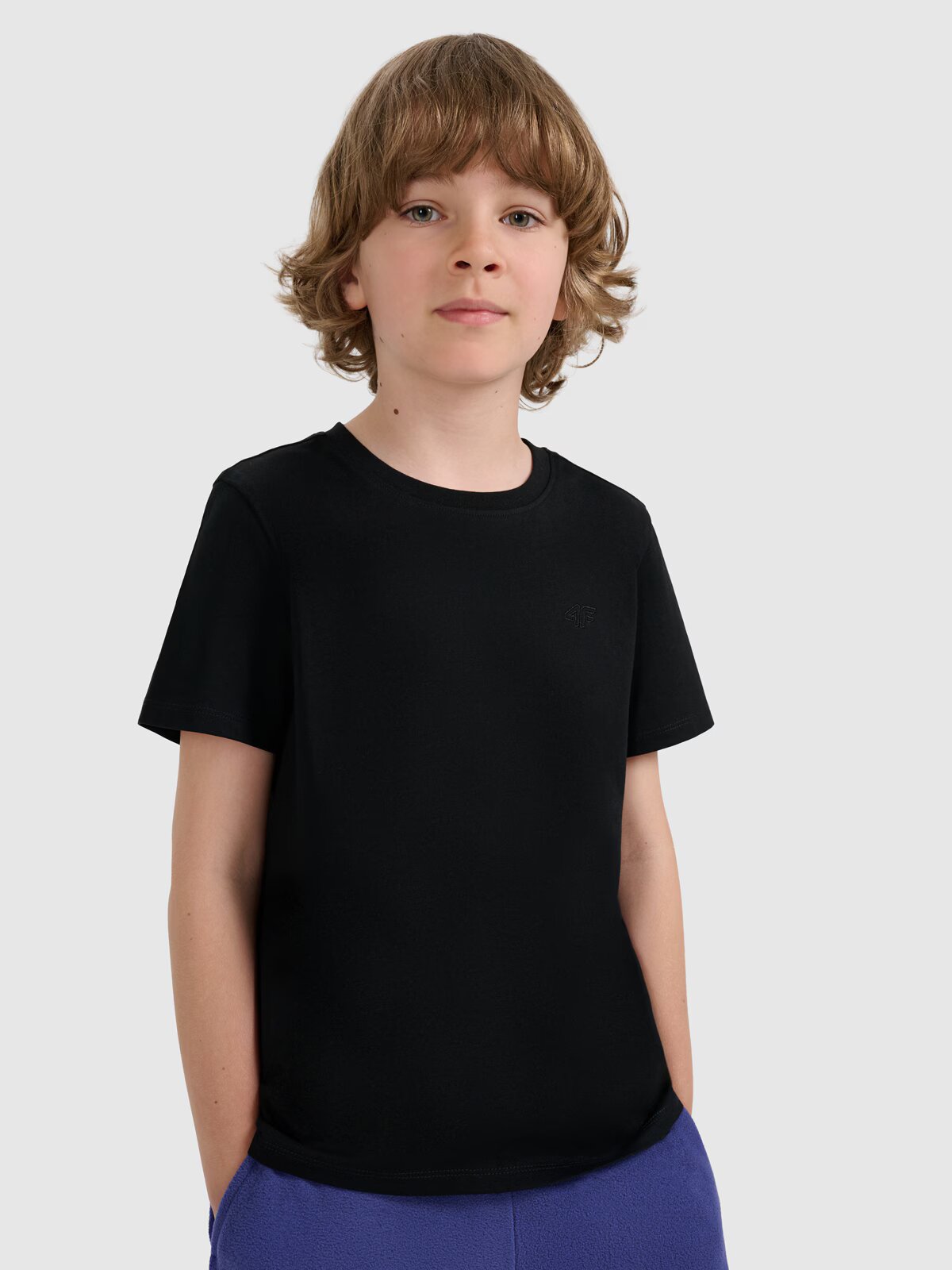4F Tricou regular unicolor pentru băieți - 146
