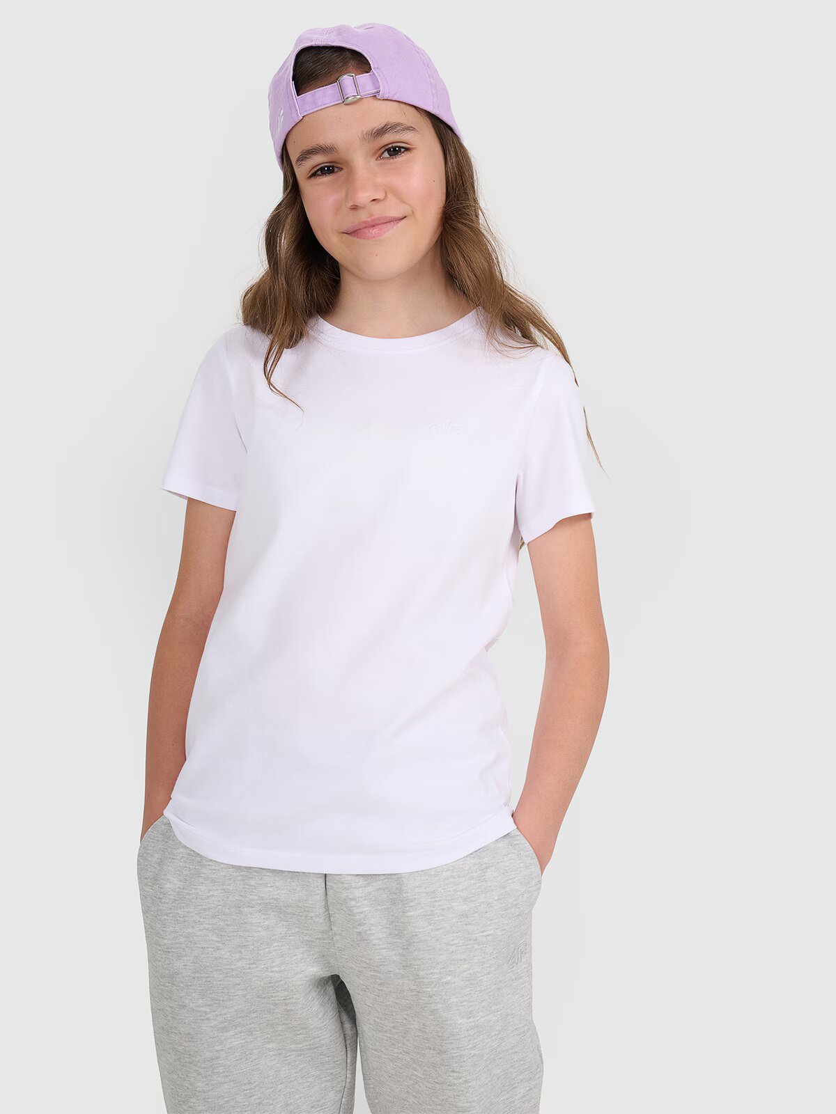 4F Tricou regular unicolor pentru fete - 122
