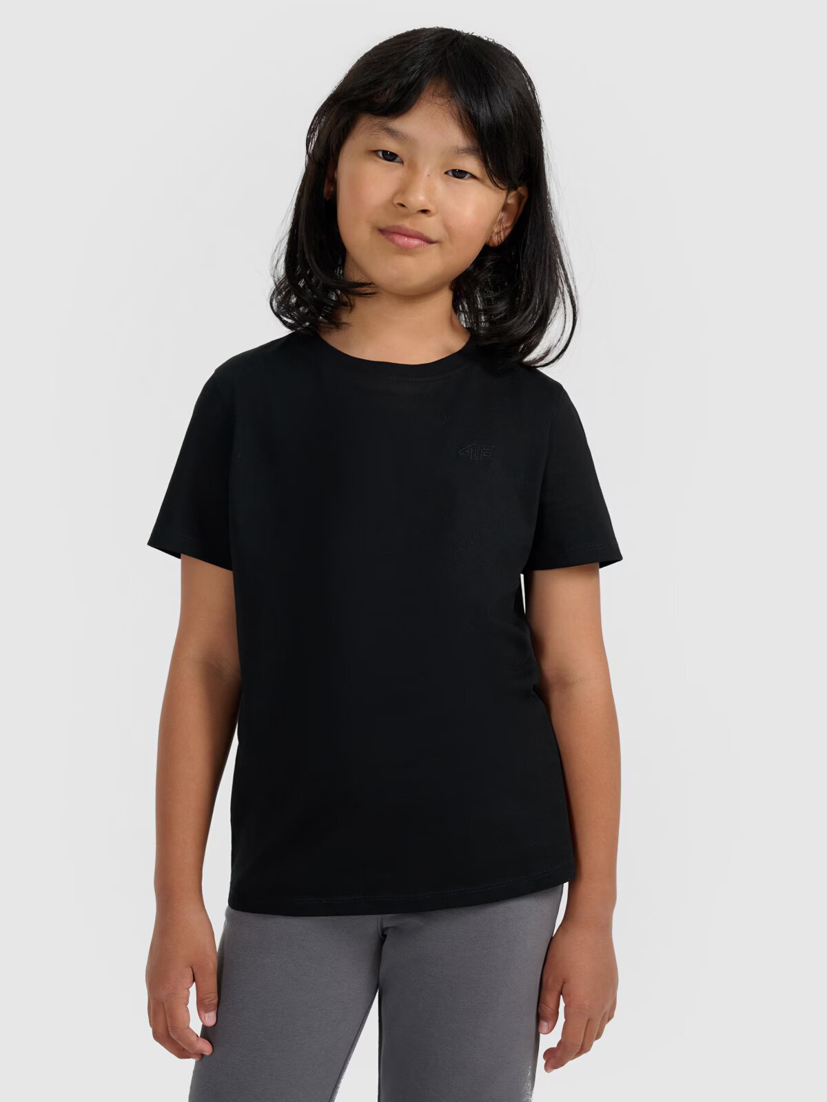 4F Tricou regular unicolor pentru fete - 140