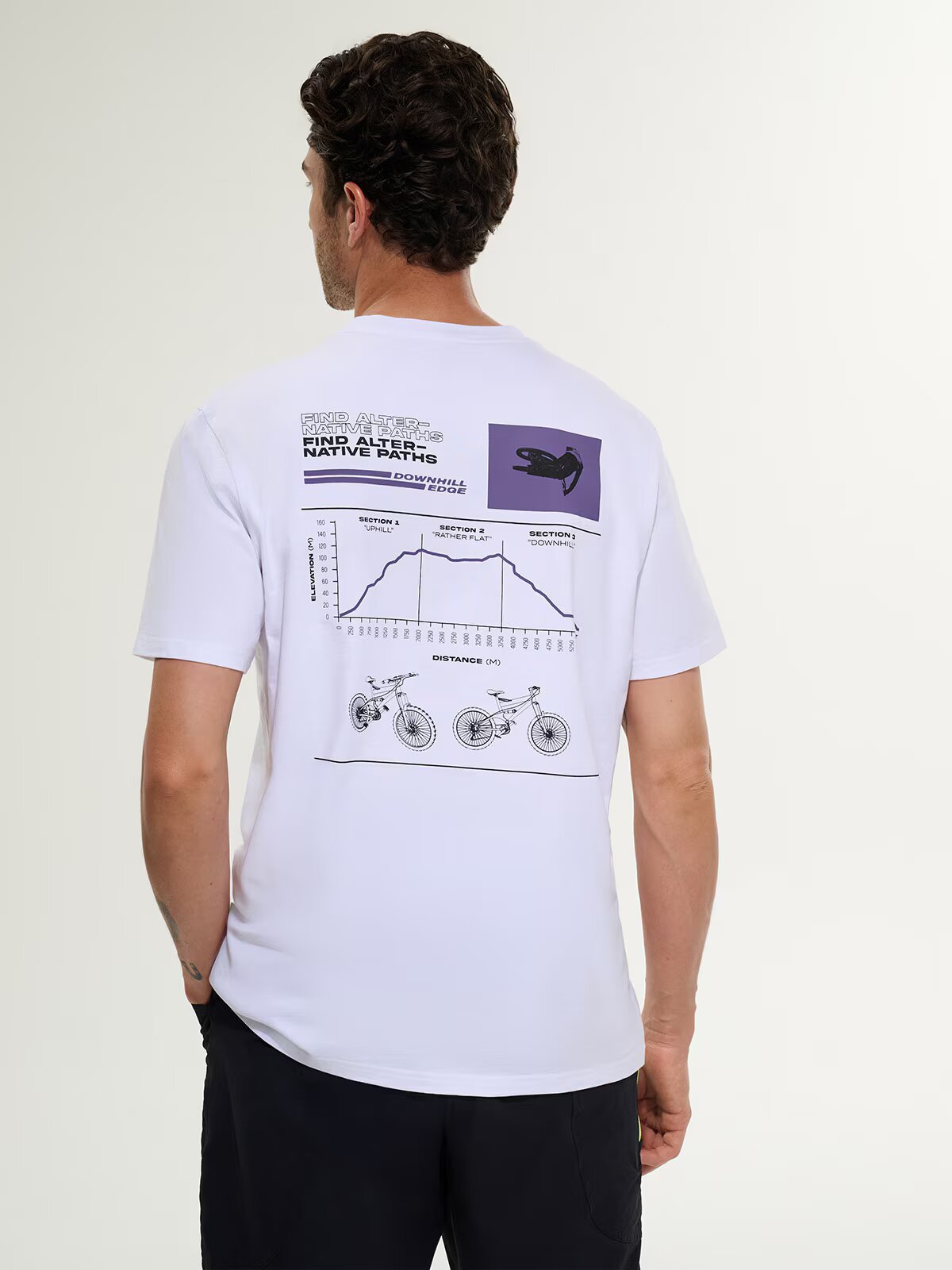 4F Tricou relaxed cu imprimeu pentru bărbați - L